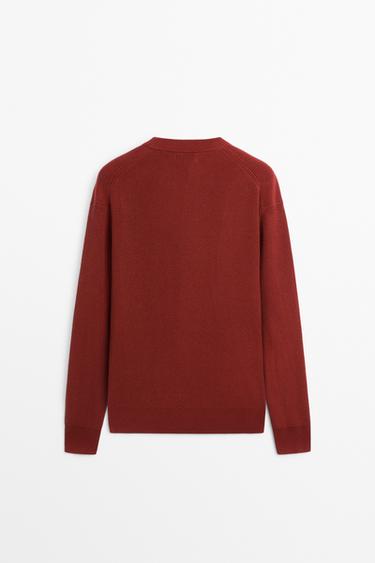 Round neck knit sweater — ORANGE 6