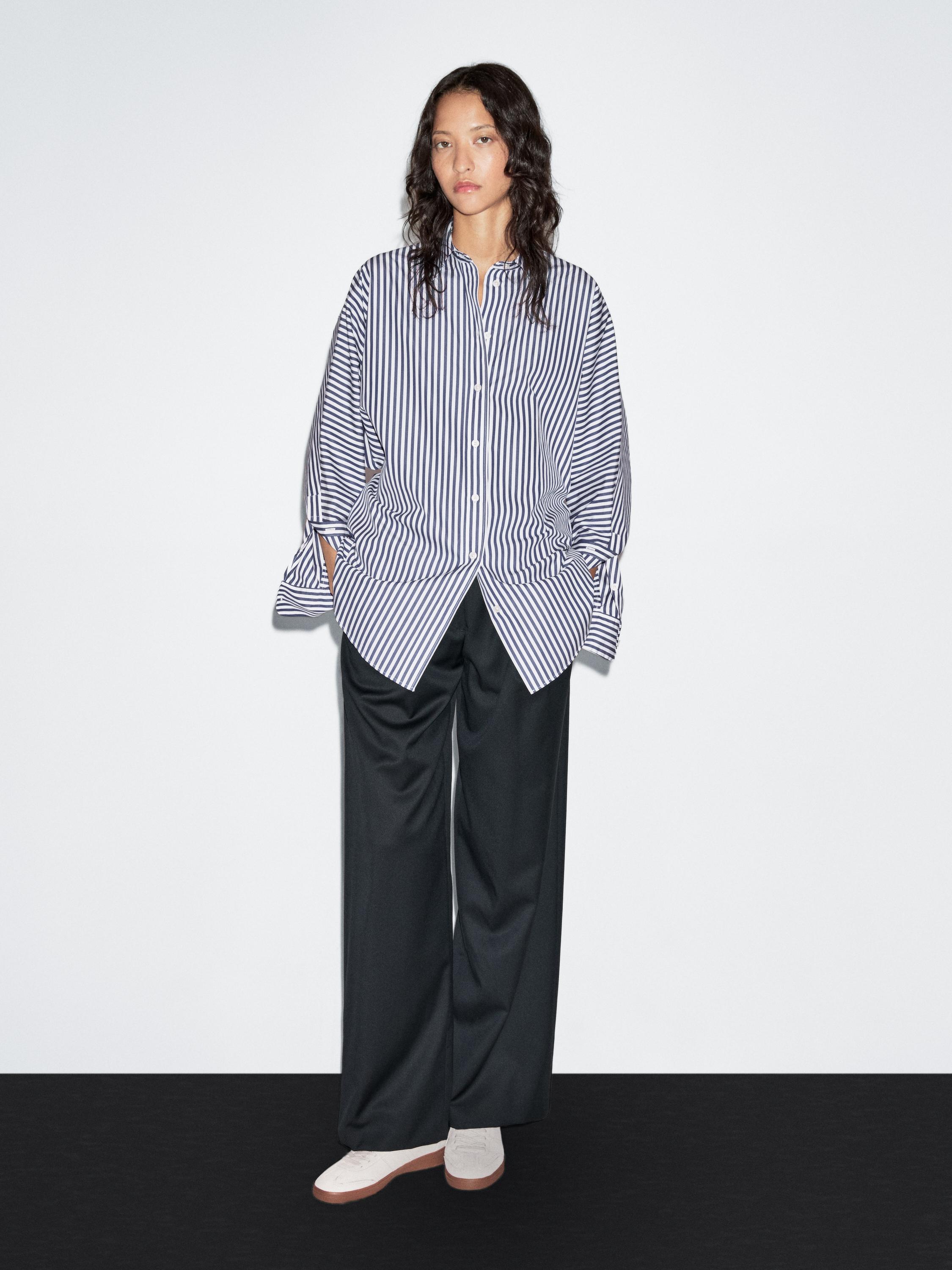 Striped oversize shirt