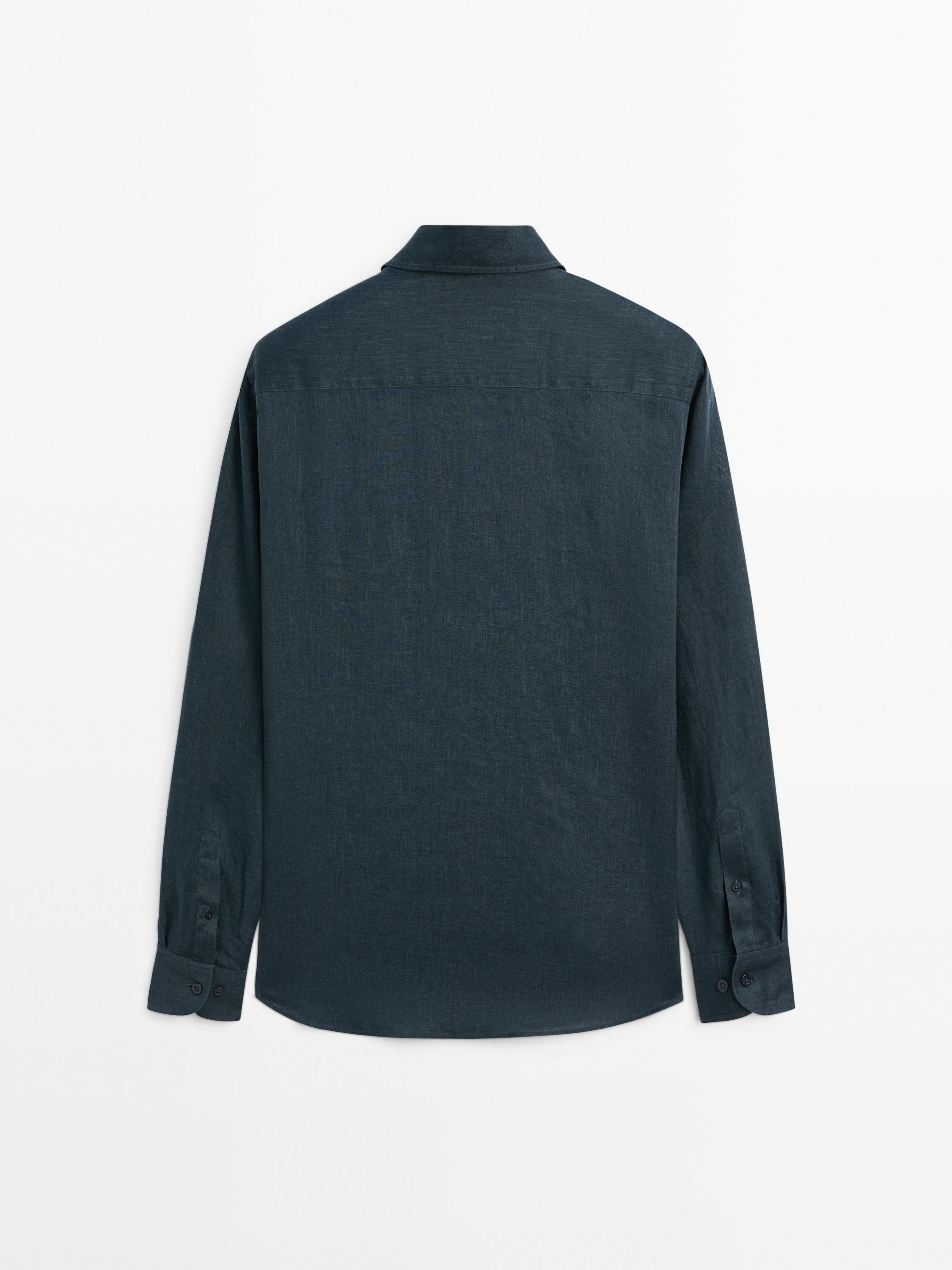 100% linen slim fit shirt