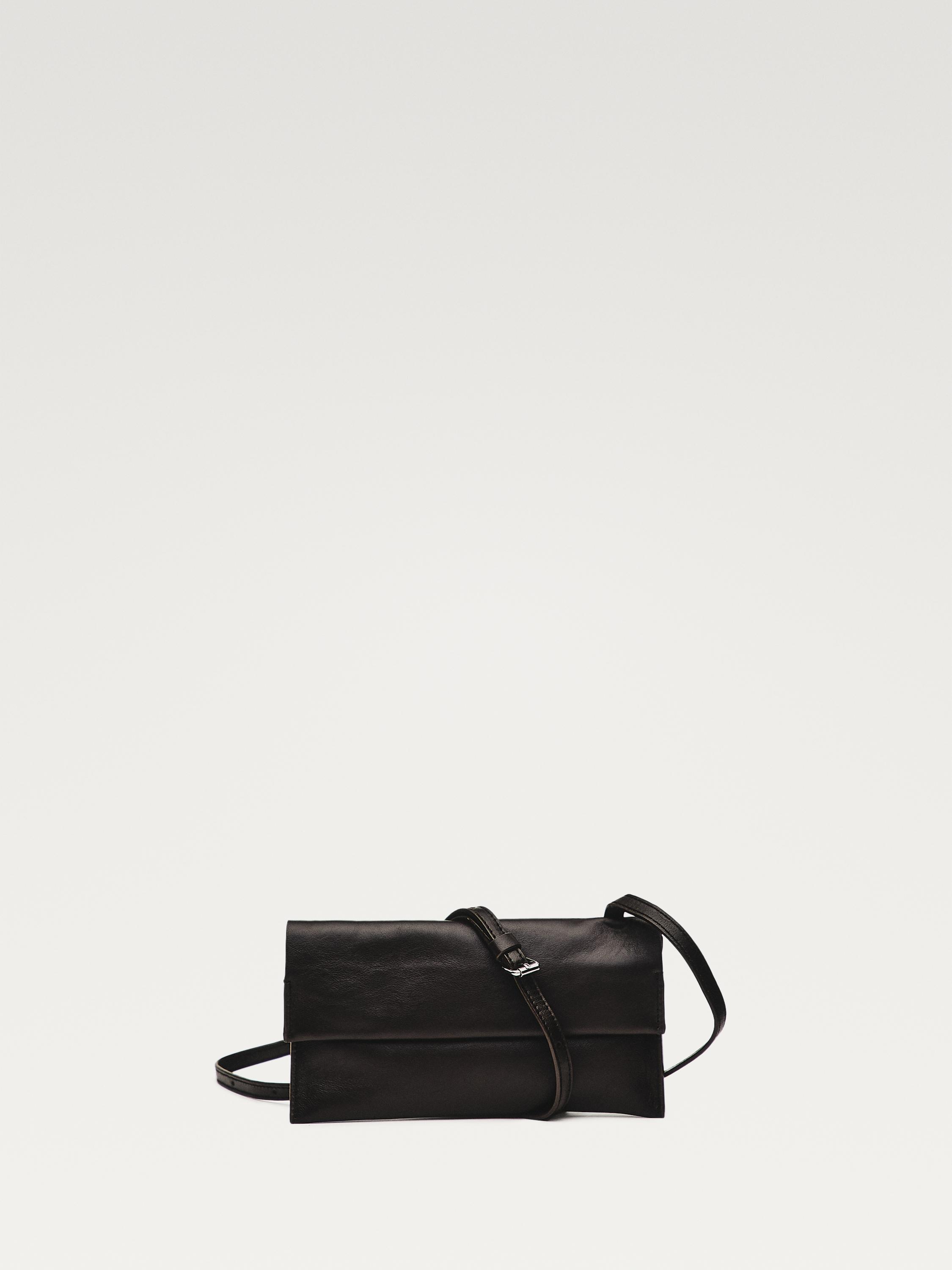 Mini-geantă crossbody din piele nappa