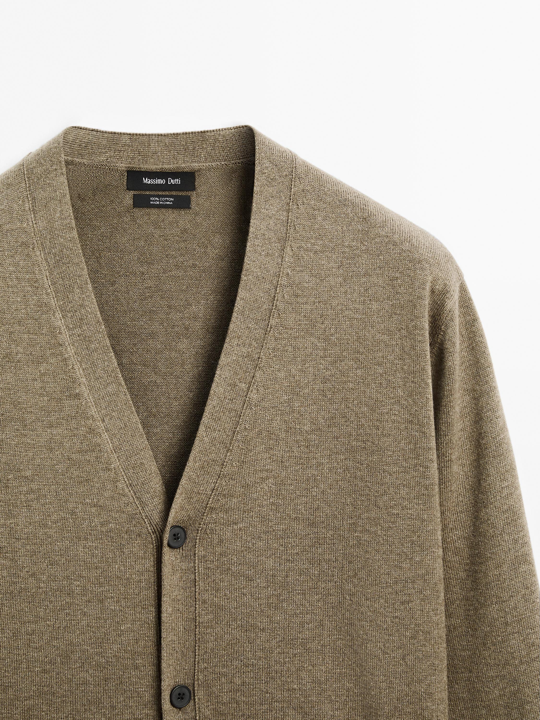 100% cotton knit cardigan