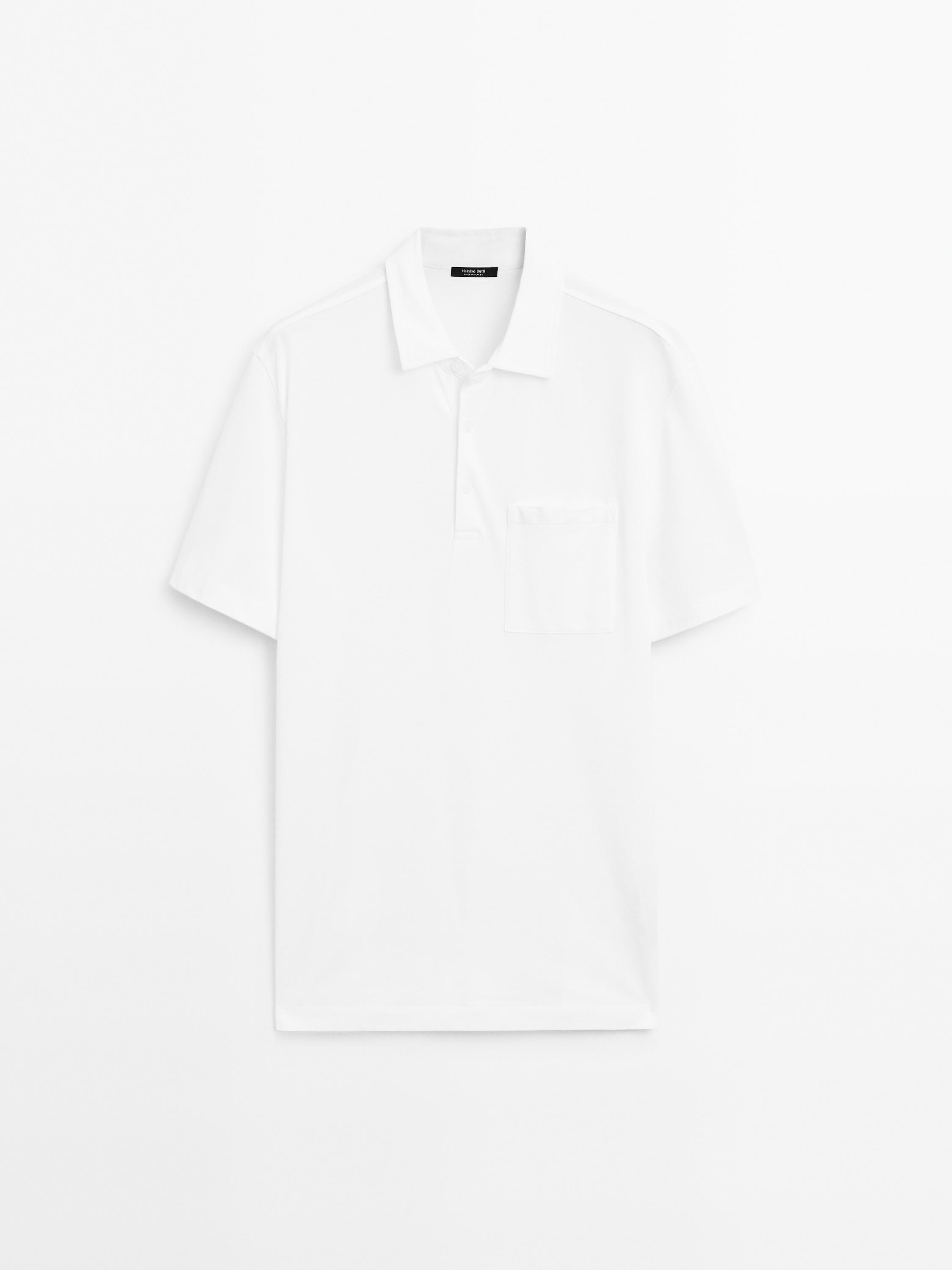 Short sleeve cotton piqué polo shirt