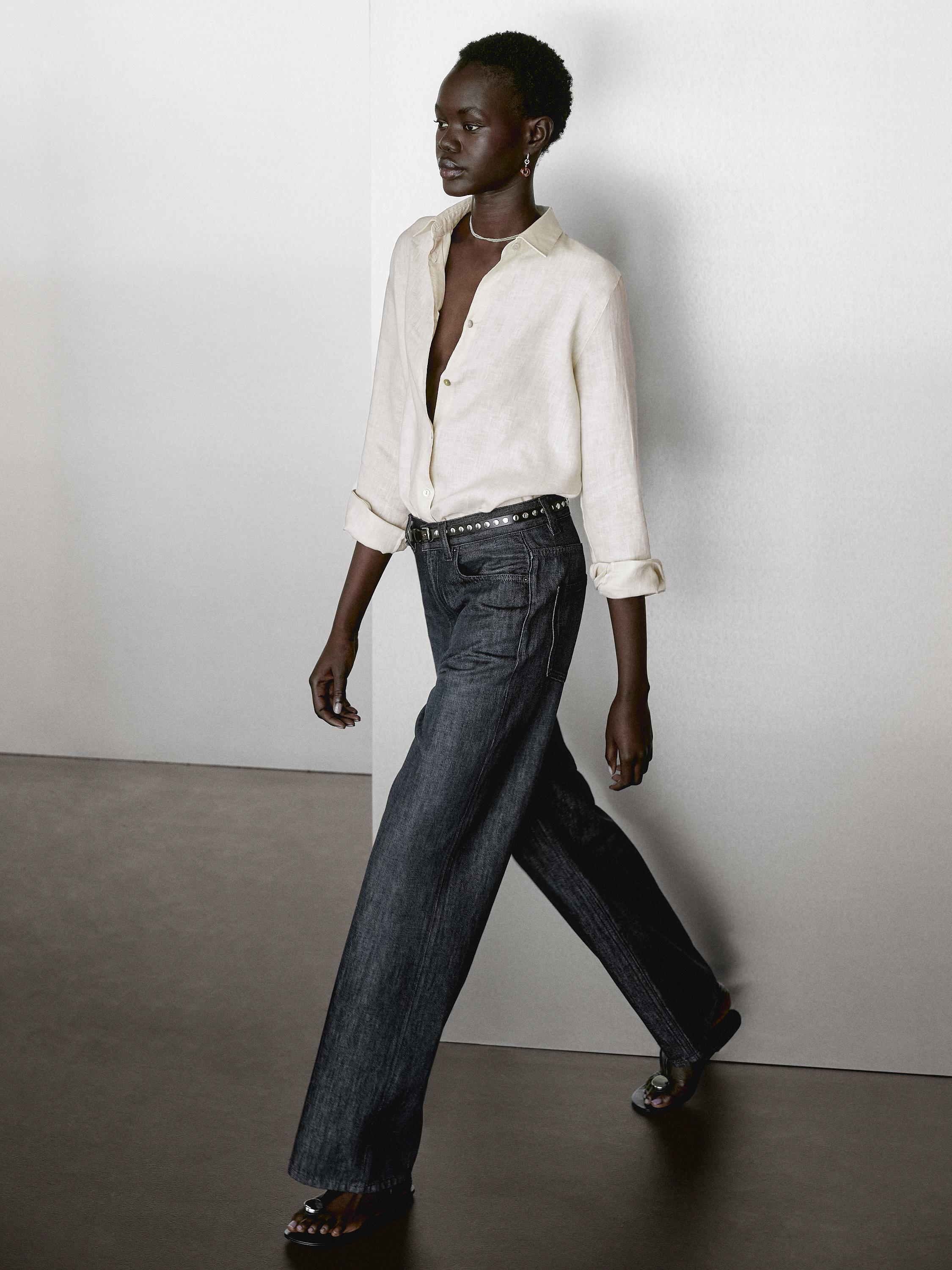 Flowing 100% linen shirt