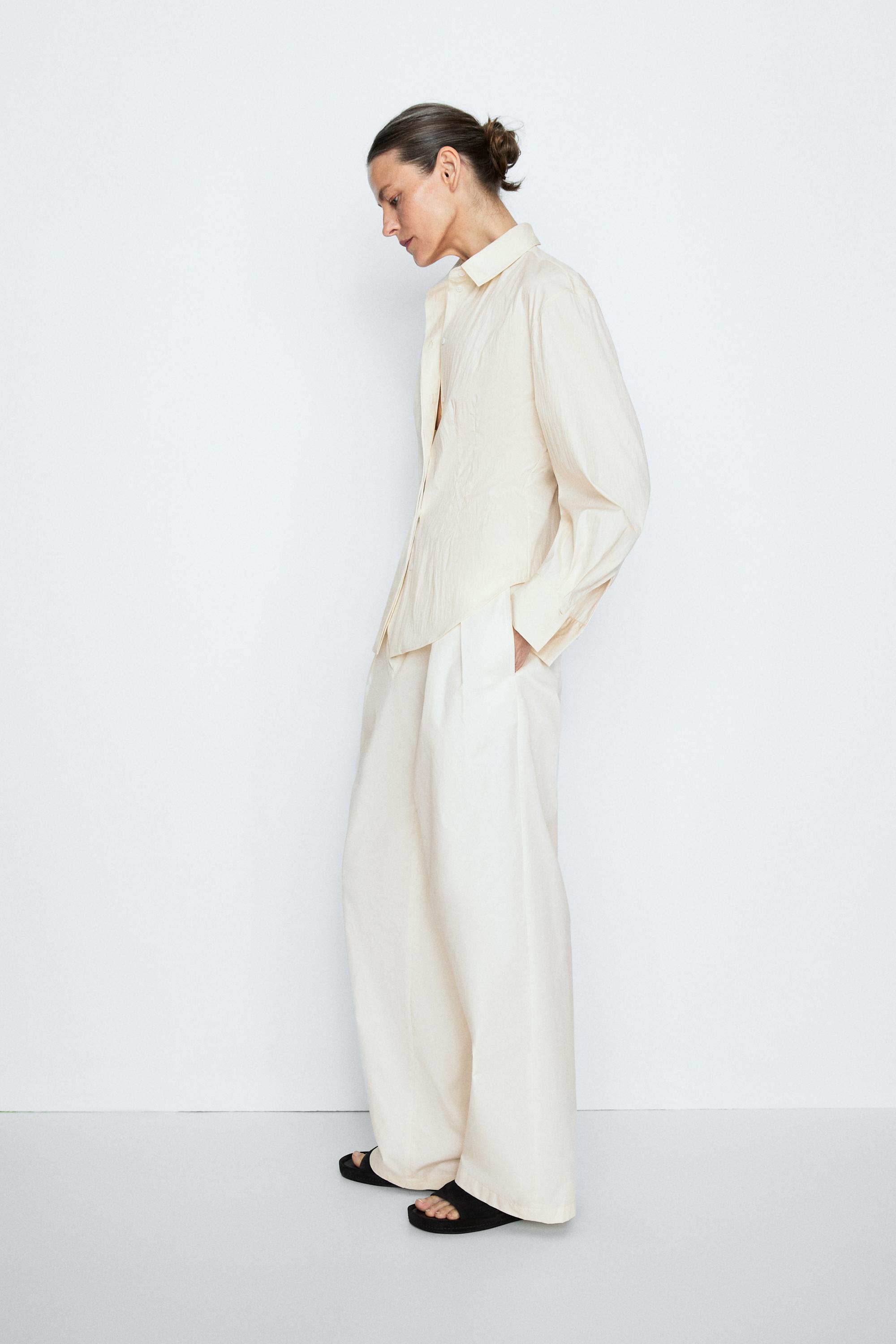Shirt with seam details - STUDIO — Beige