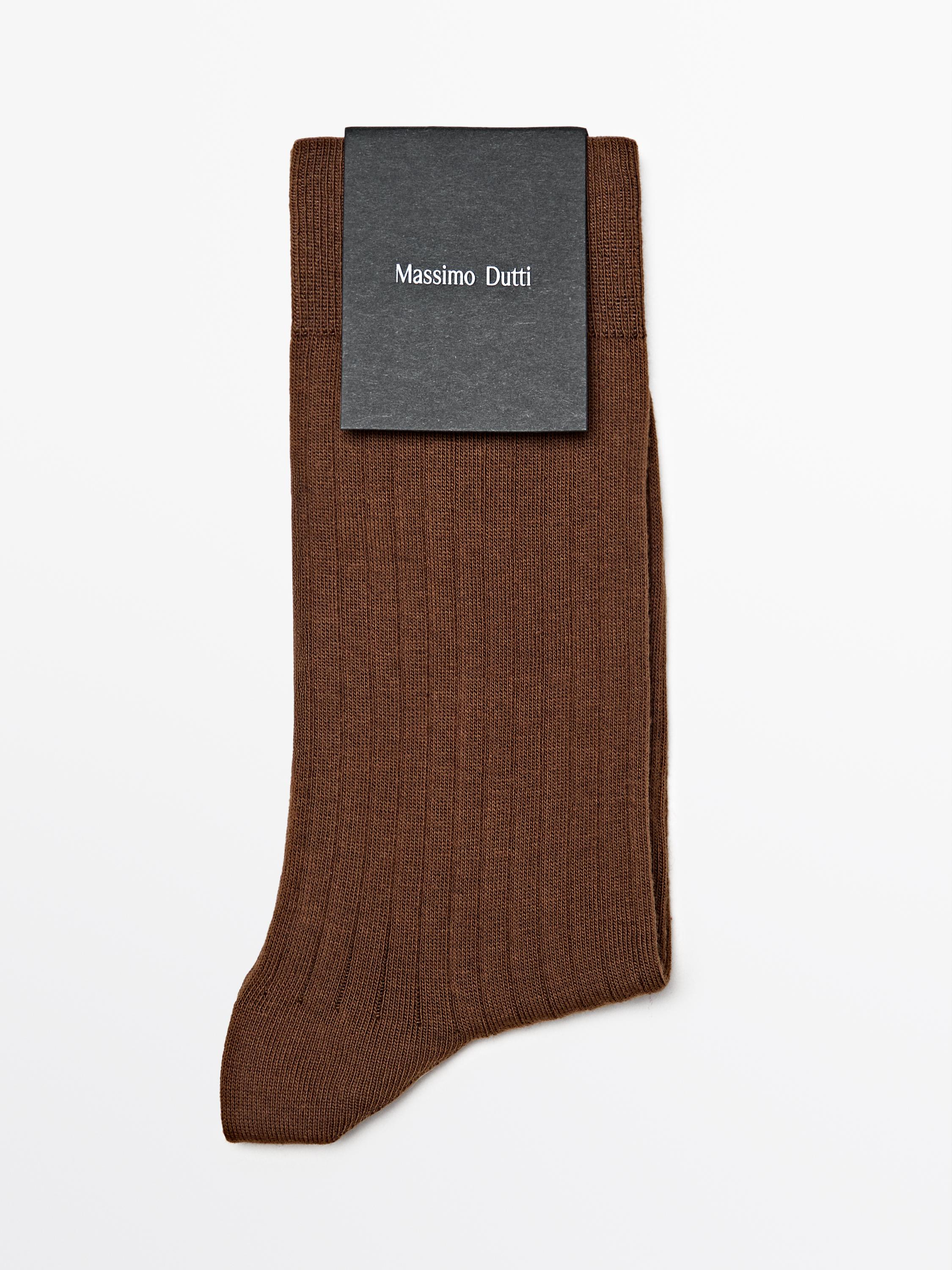 Cotton blend ribbed sock