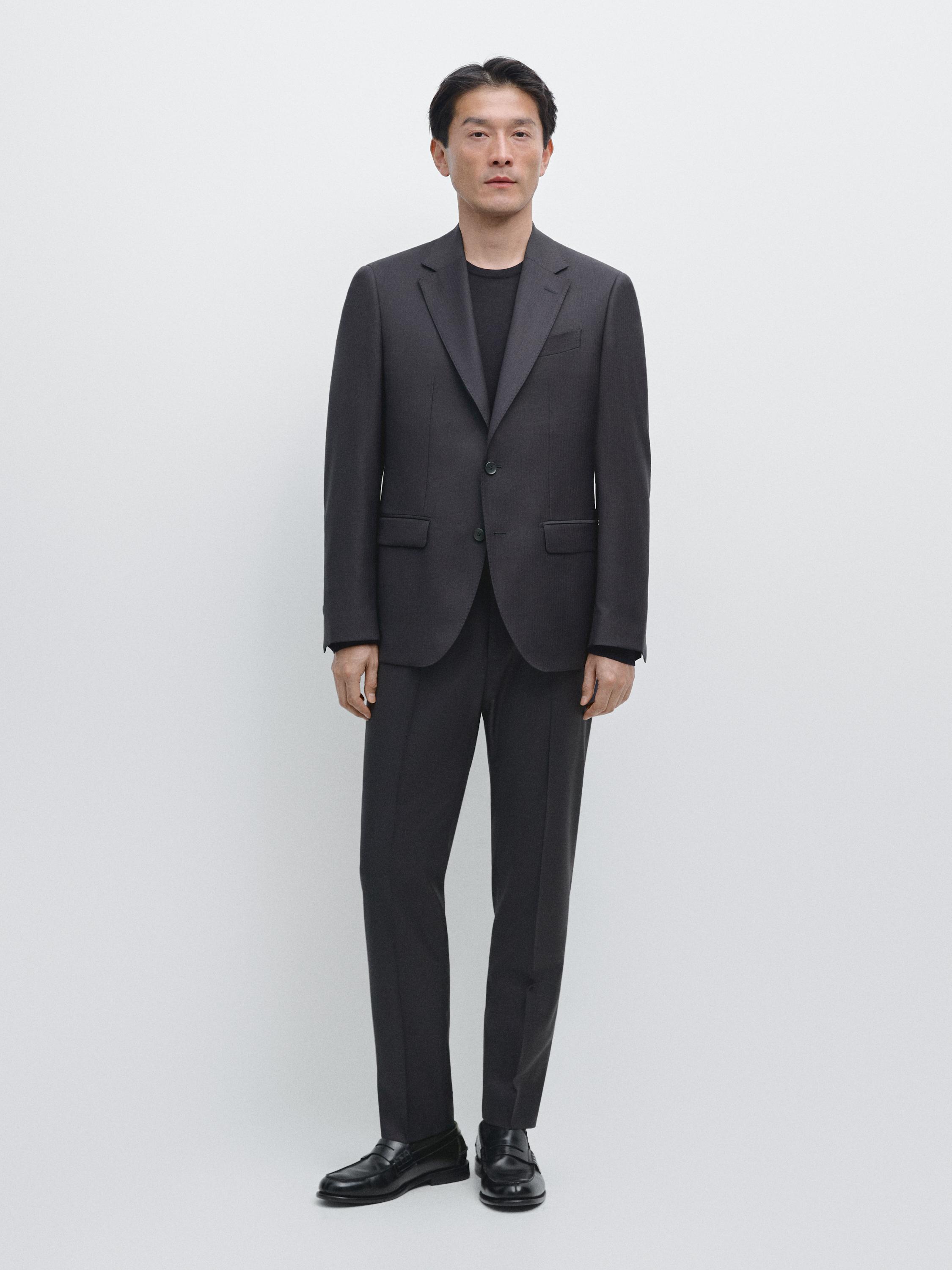 Wool suit trousers