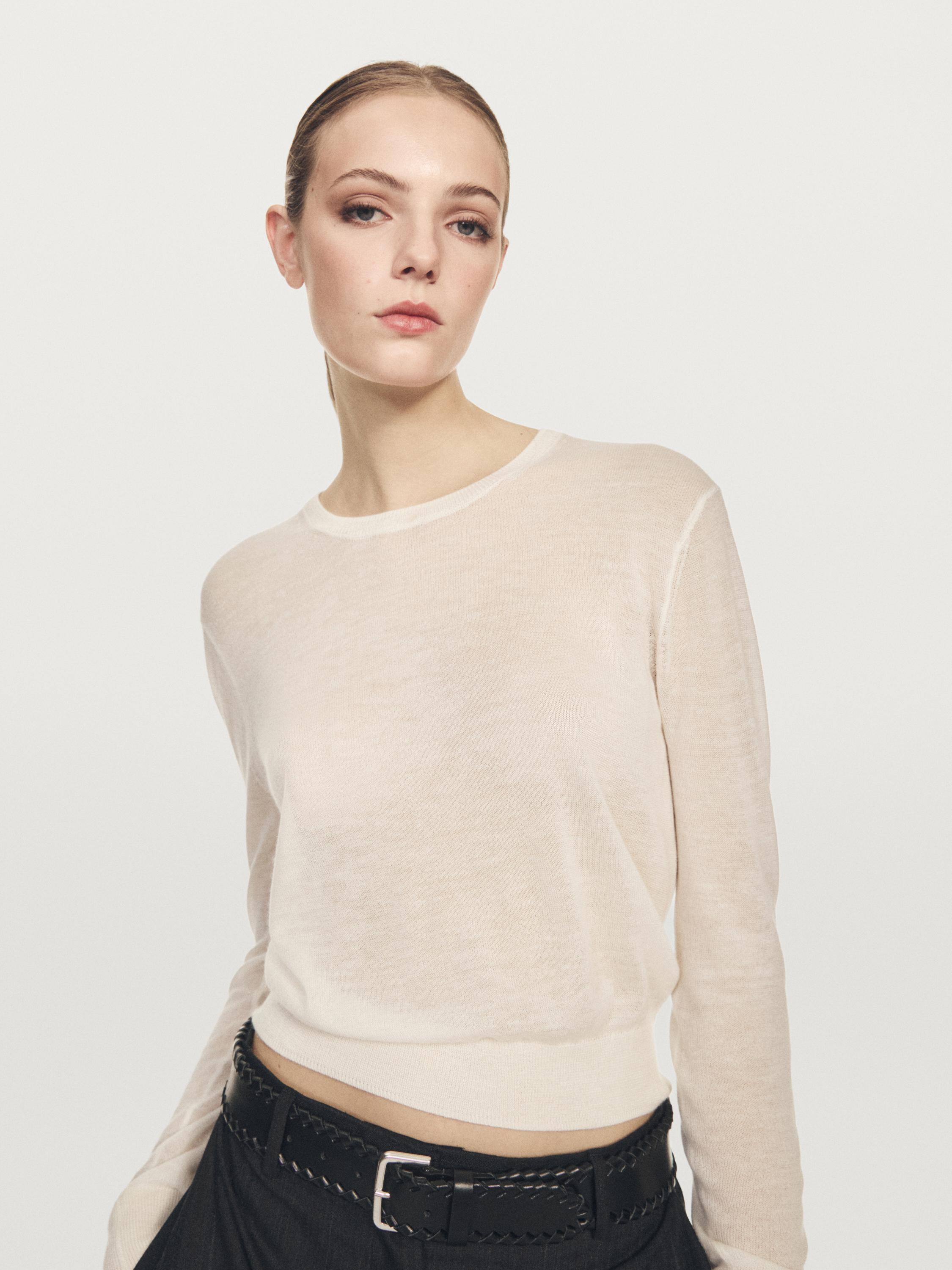 Џемпер од 100% кашмир со фина плетка