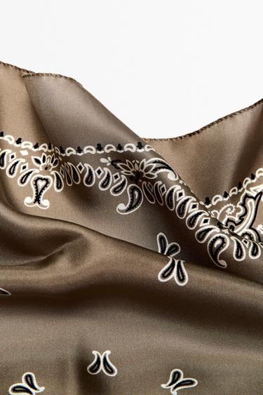 Paisley print scarf — MOLE BROWN 3