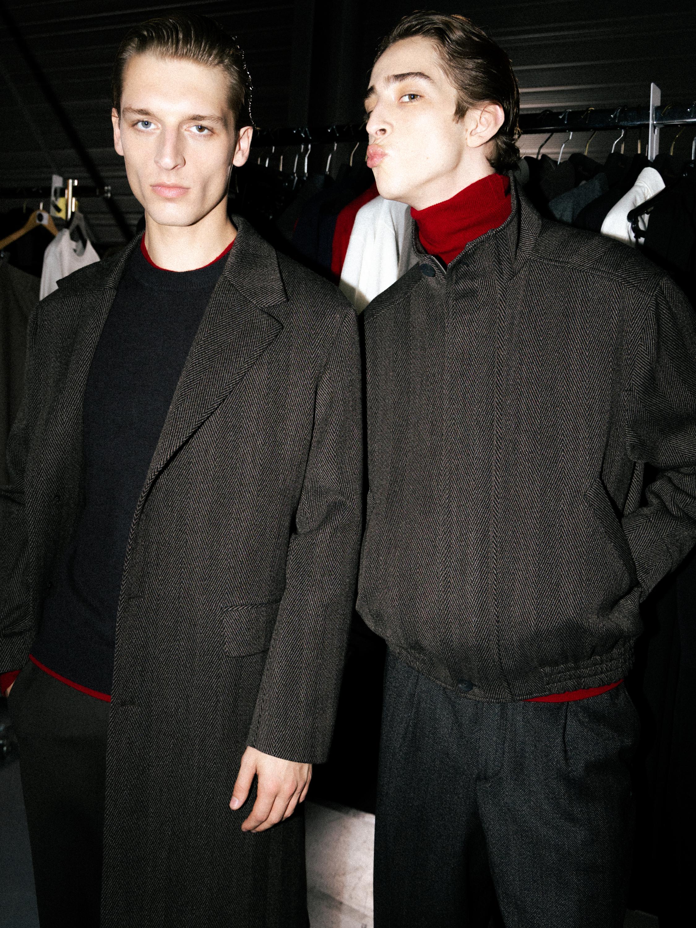 Wool blend herringbone bomber jacket - LIMITED