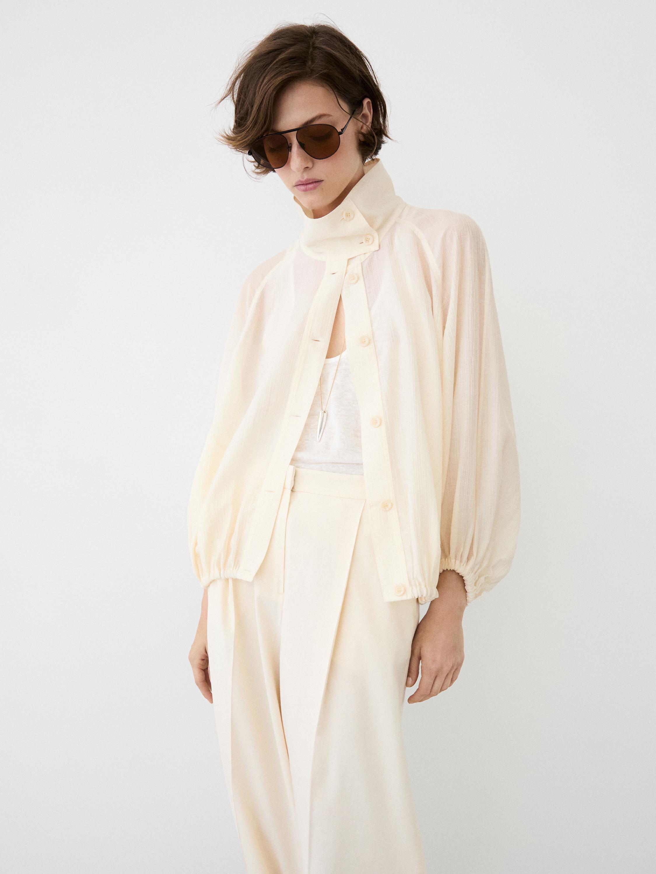 Transparent bomber jacket