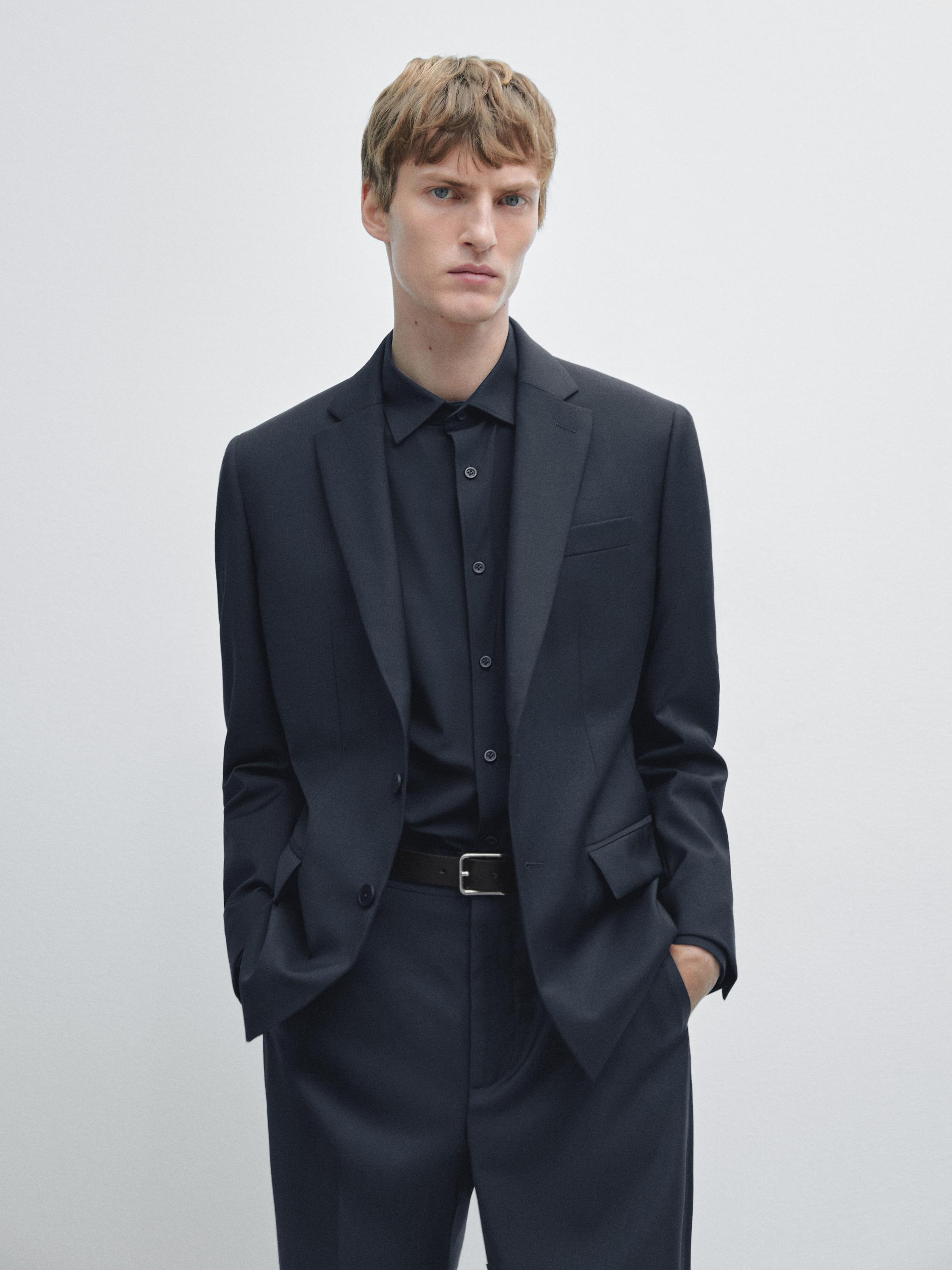 Anzugjacke aus Wolle