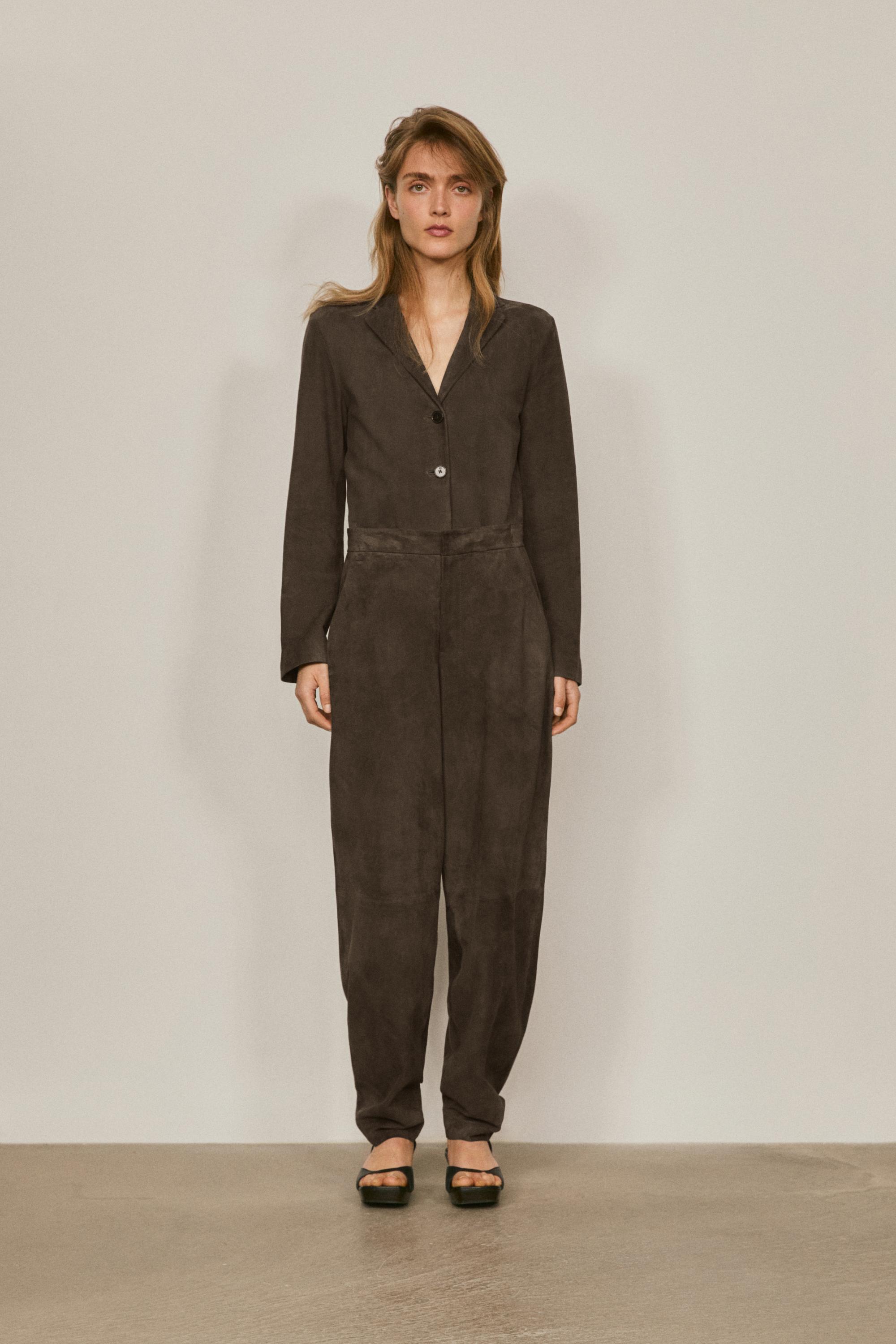 Suede leather trousers - LIMITED EDITION — MOLE BROWN