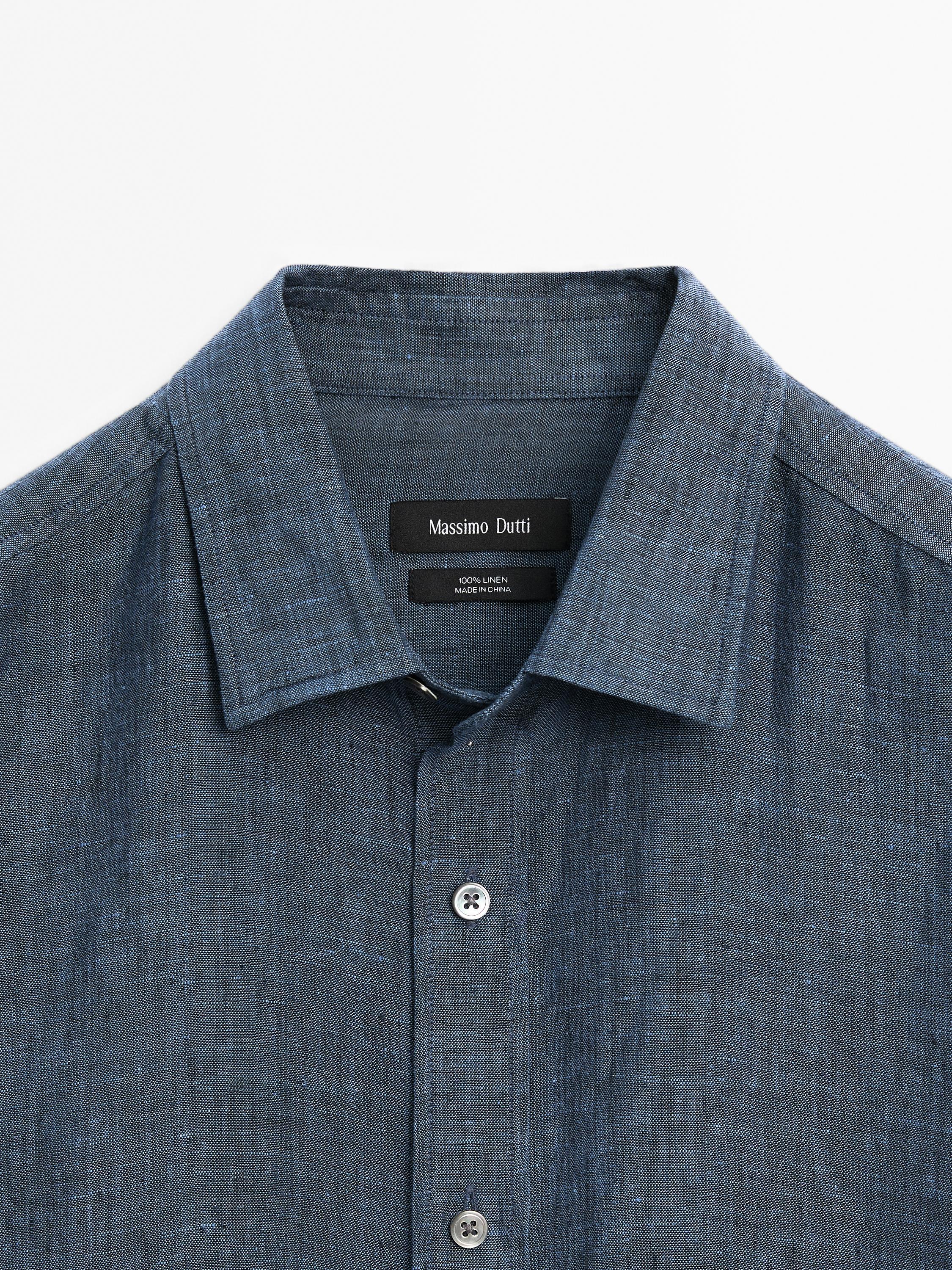 100% linen regular fit shirt