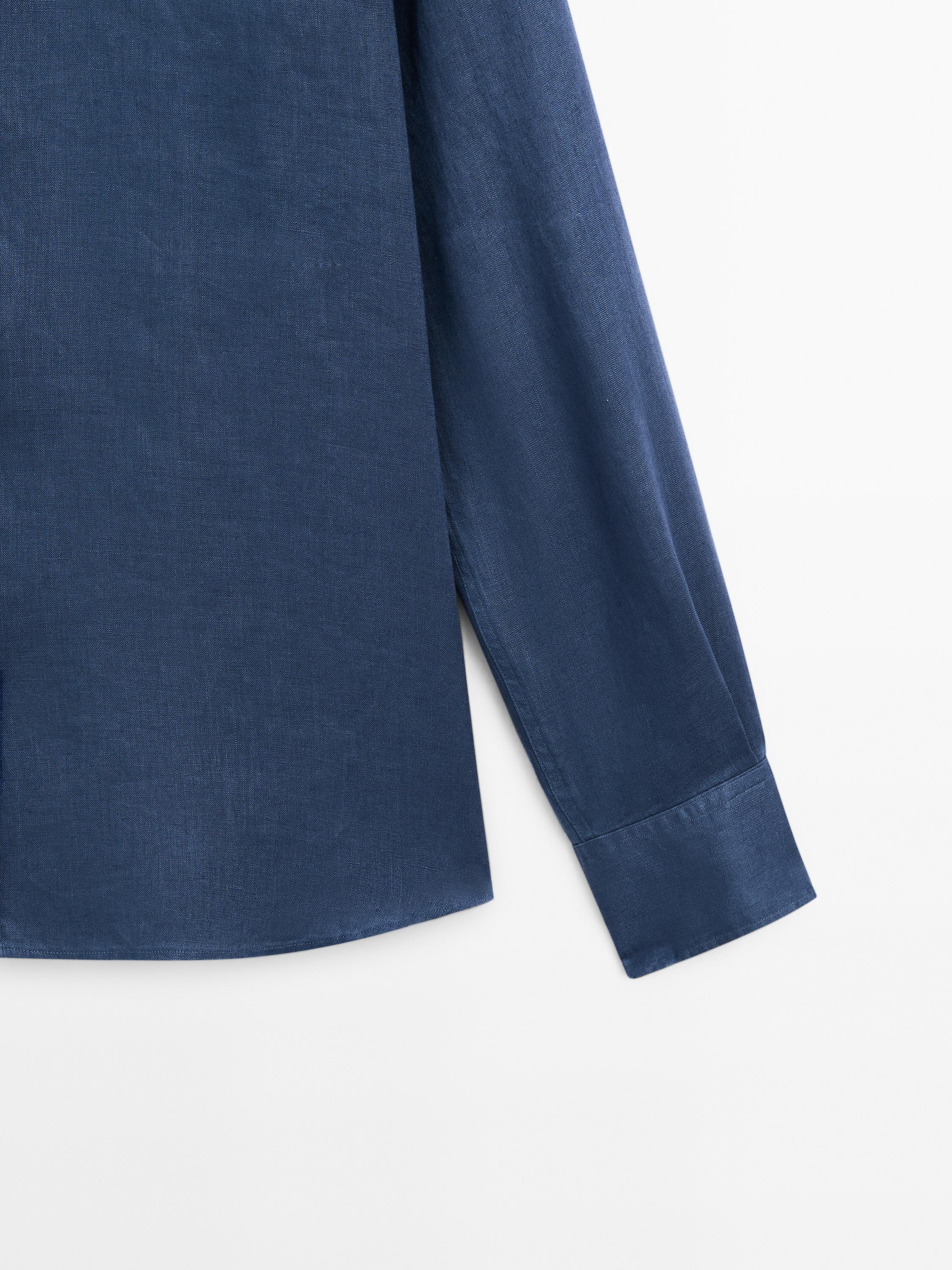100% linen slim fit shirt