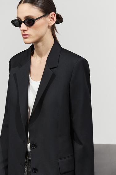 100% extra fine wool two-button blazer — NAVY BLUE 3