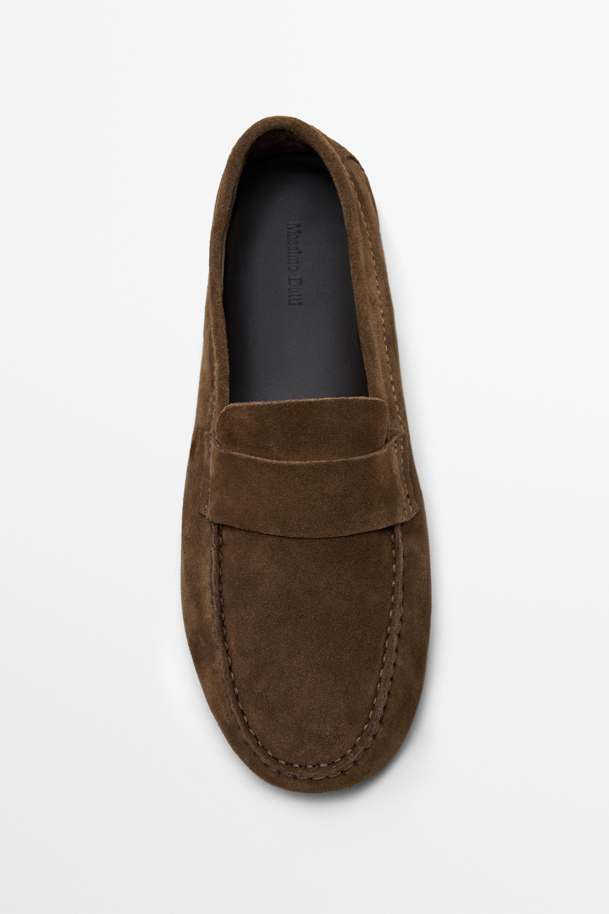 Soft leather ziowa penny loafers — BROWN