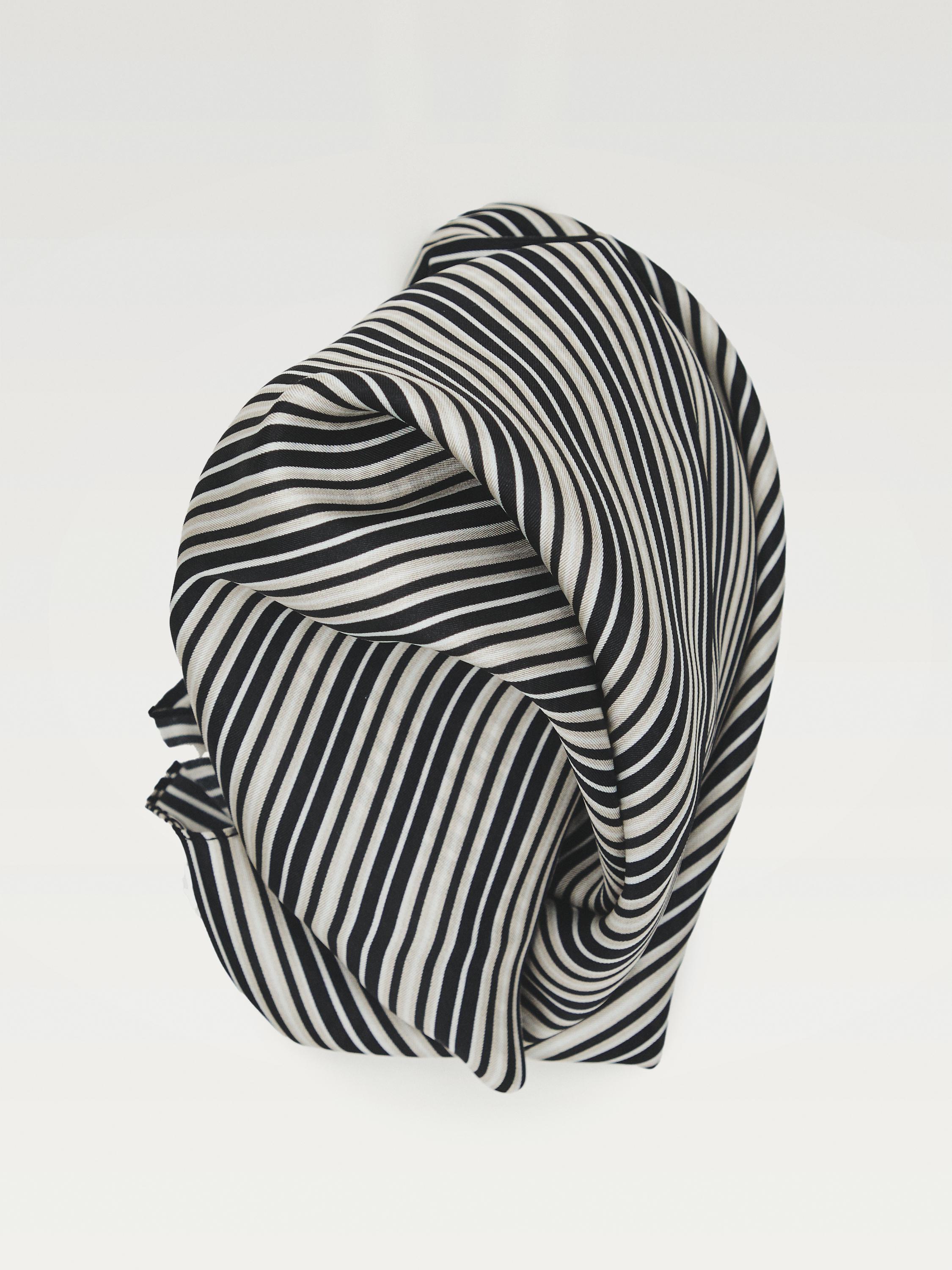 100% silk striped scarf