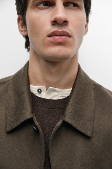 100% cashmere double fabric overshirt — Greyish green 8