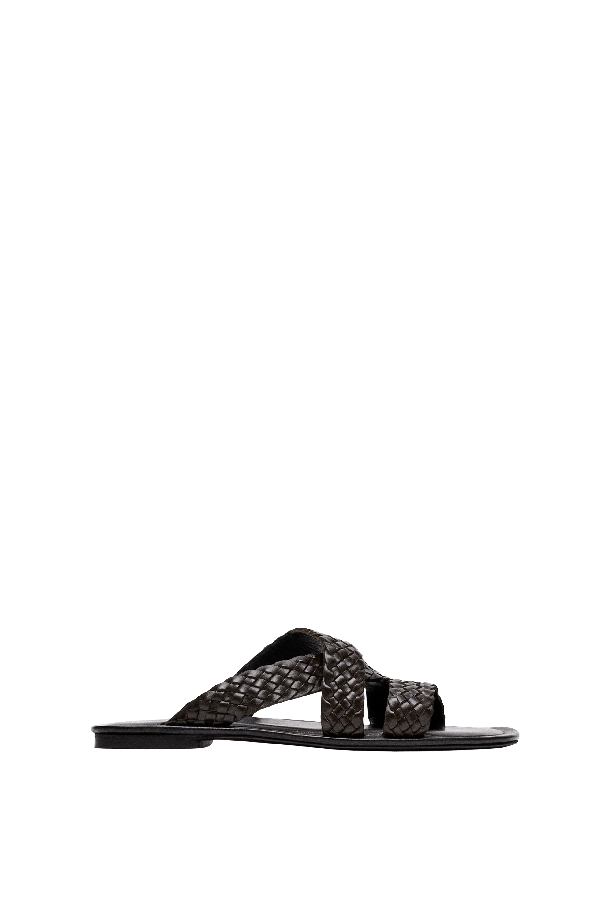 Massimo Dutti Örgü deri sandalet görsel 7