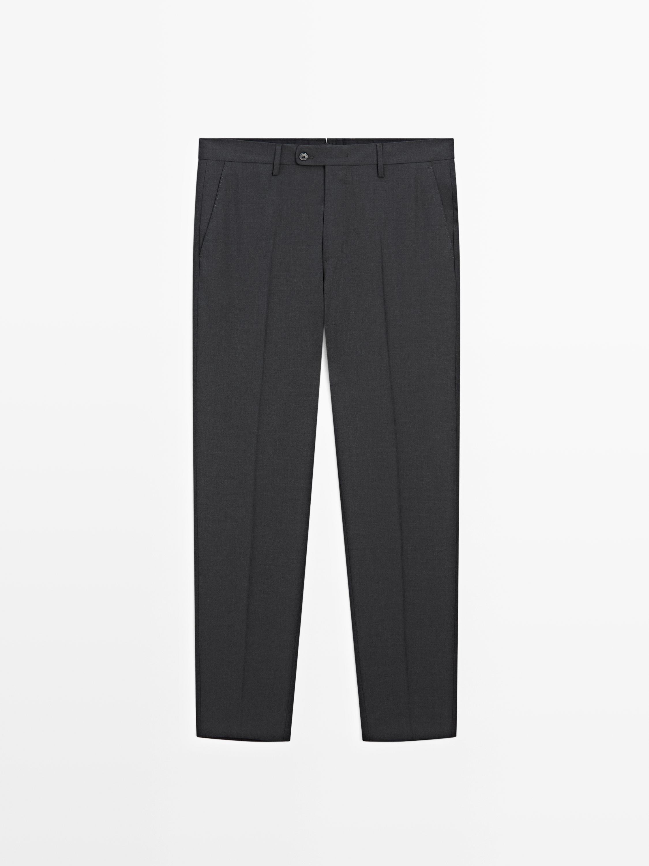 Cold wool suit trousers — CHARCOAL