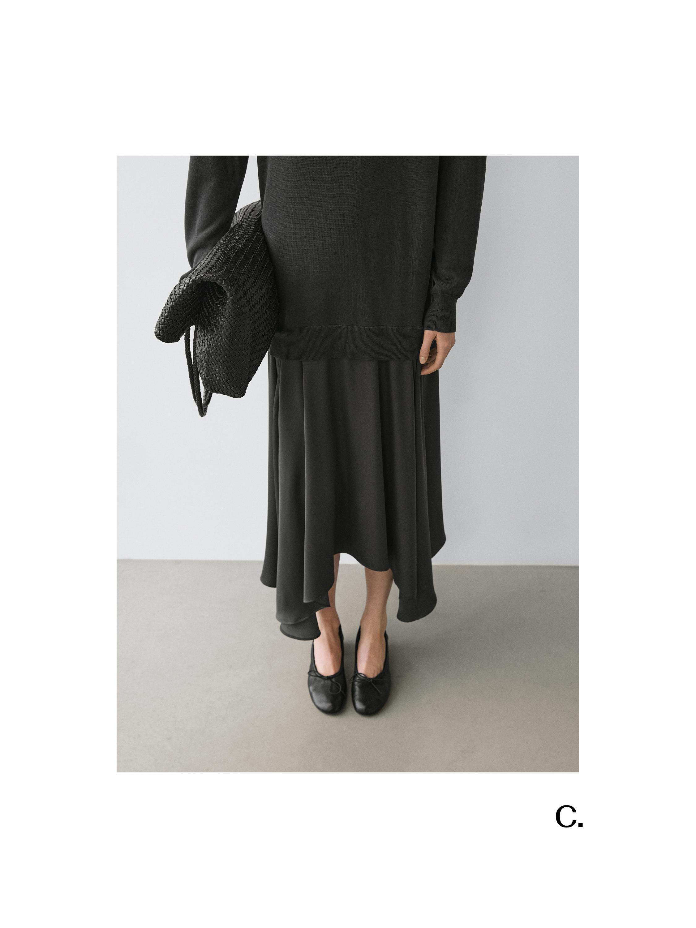 High-heel ballerinas — BLACK