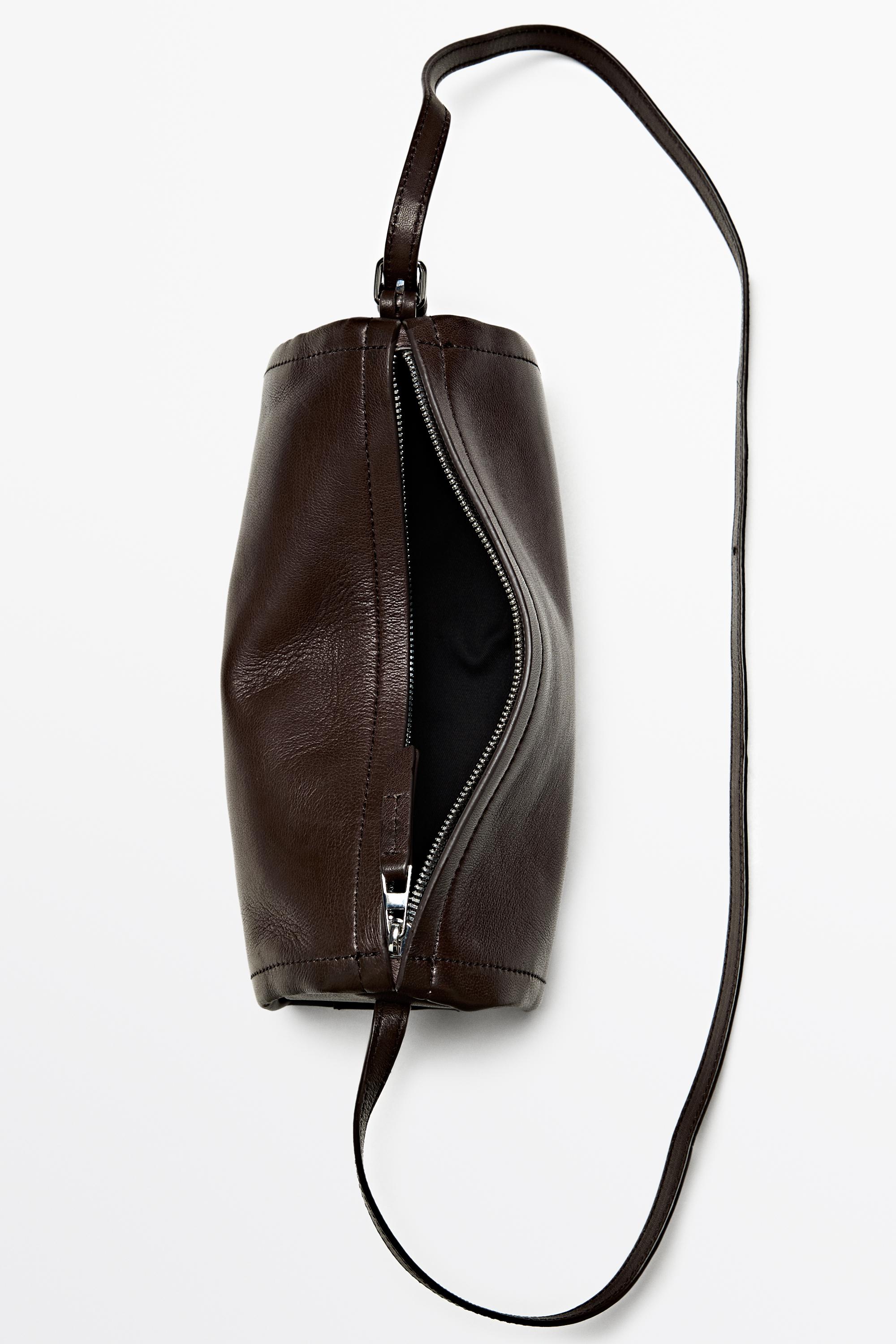 Nappa leather crossbody bag — BROWN