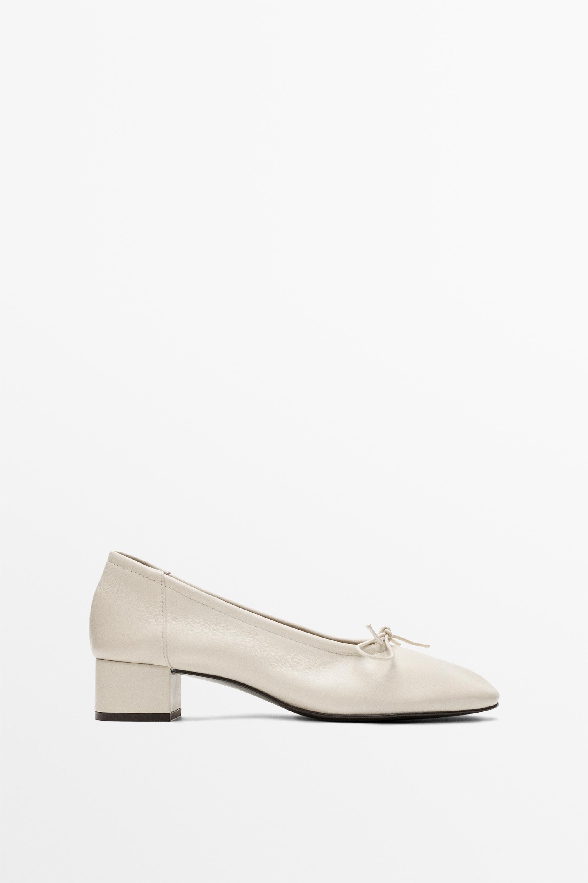 High-heel ballerinas — WHITE