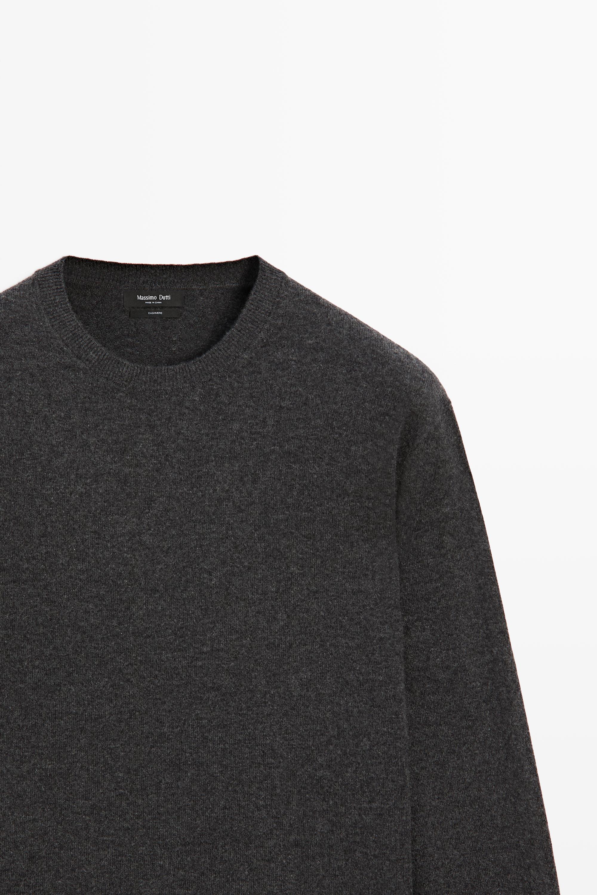 Jersey punto cuello redondo 100% cashmere