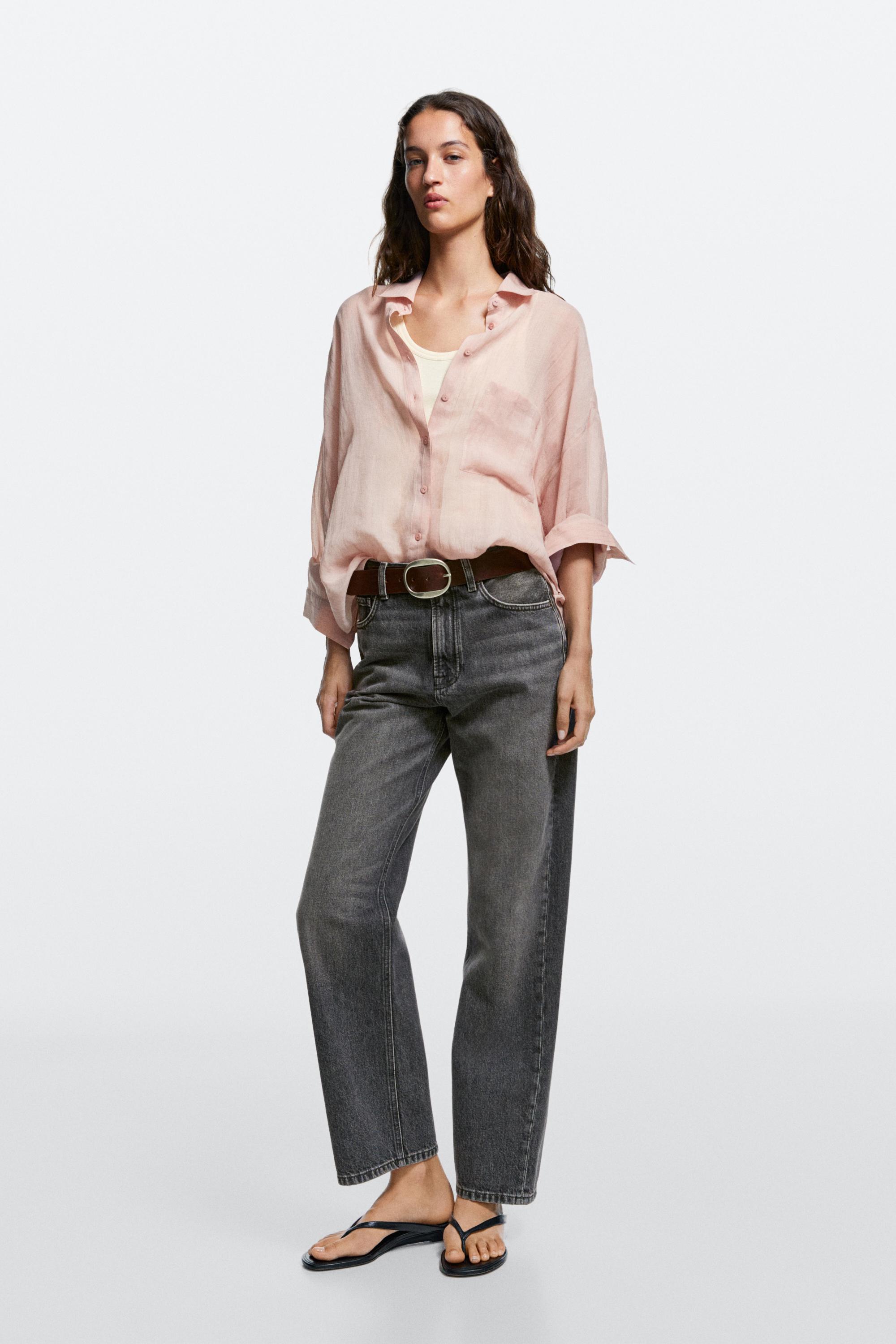 Jean straight taille haute