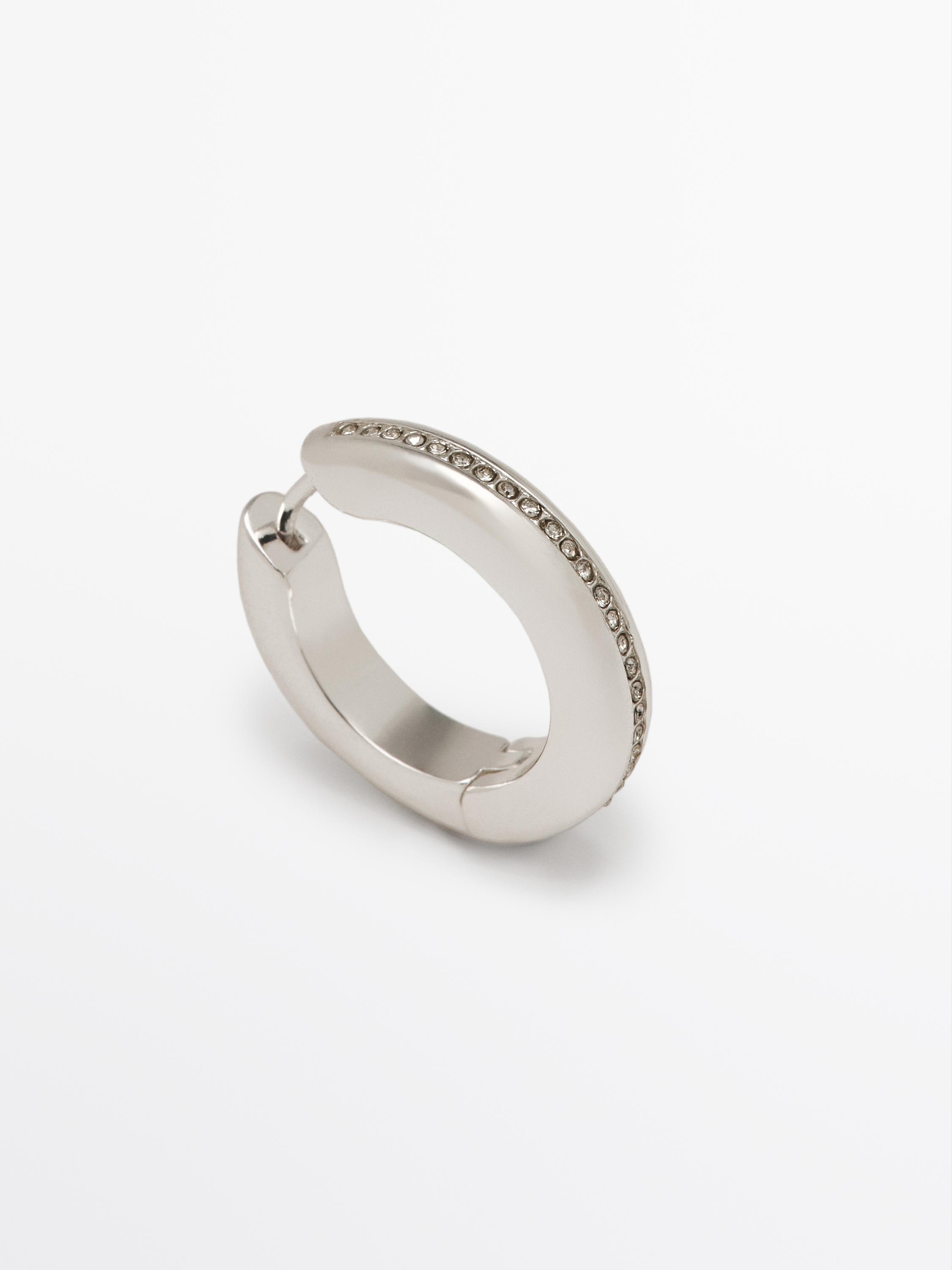 Rhinestone hoop earrings