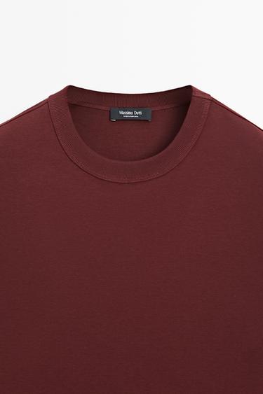 100% cotton short-sleeve T-shirt — MAROON 9