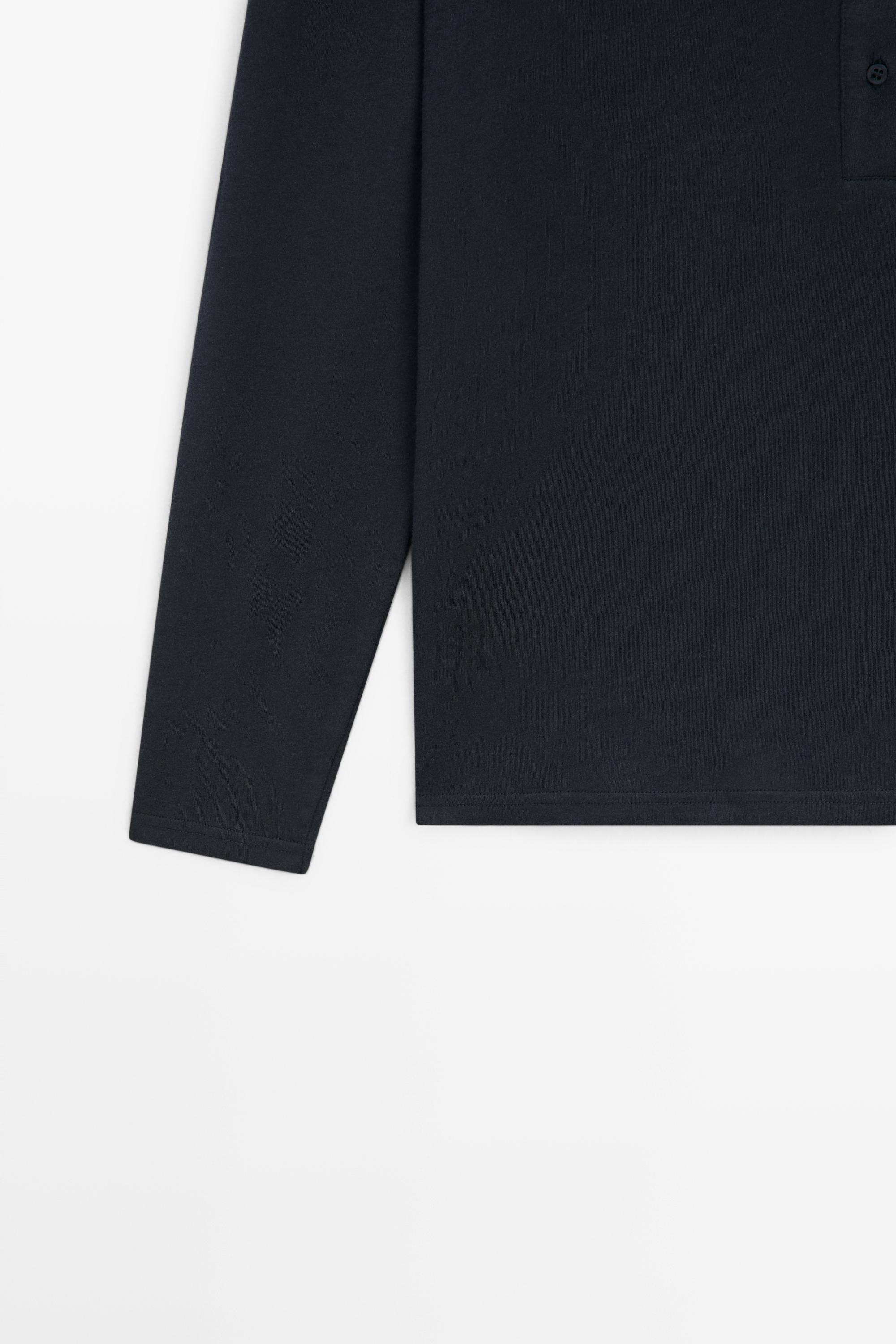 100% cotton long sleeve T-shirt — BLUE