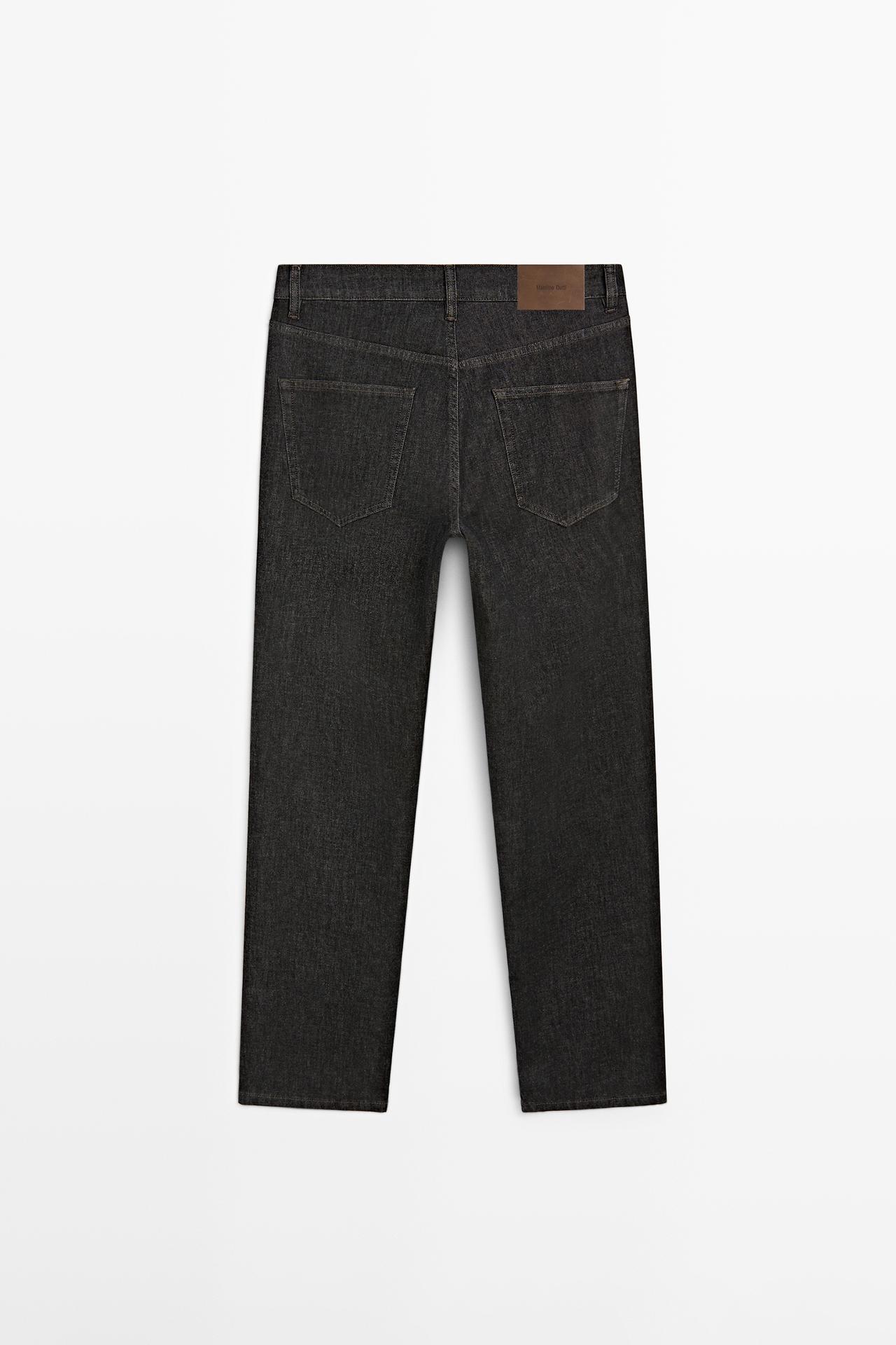 Lightweight tapered fit jeans — BLACK