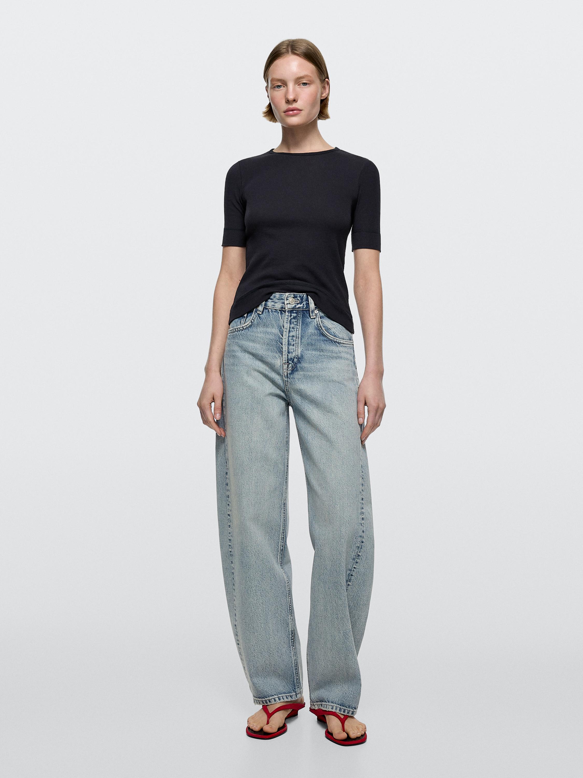 Balloon-Fit-Jeans mit halbhohem Bund