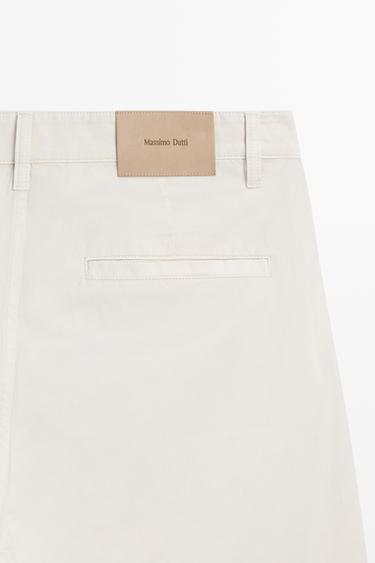 Barrel fit poplin denim-effect pants — STONE 7