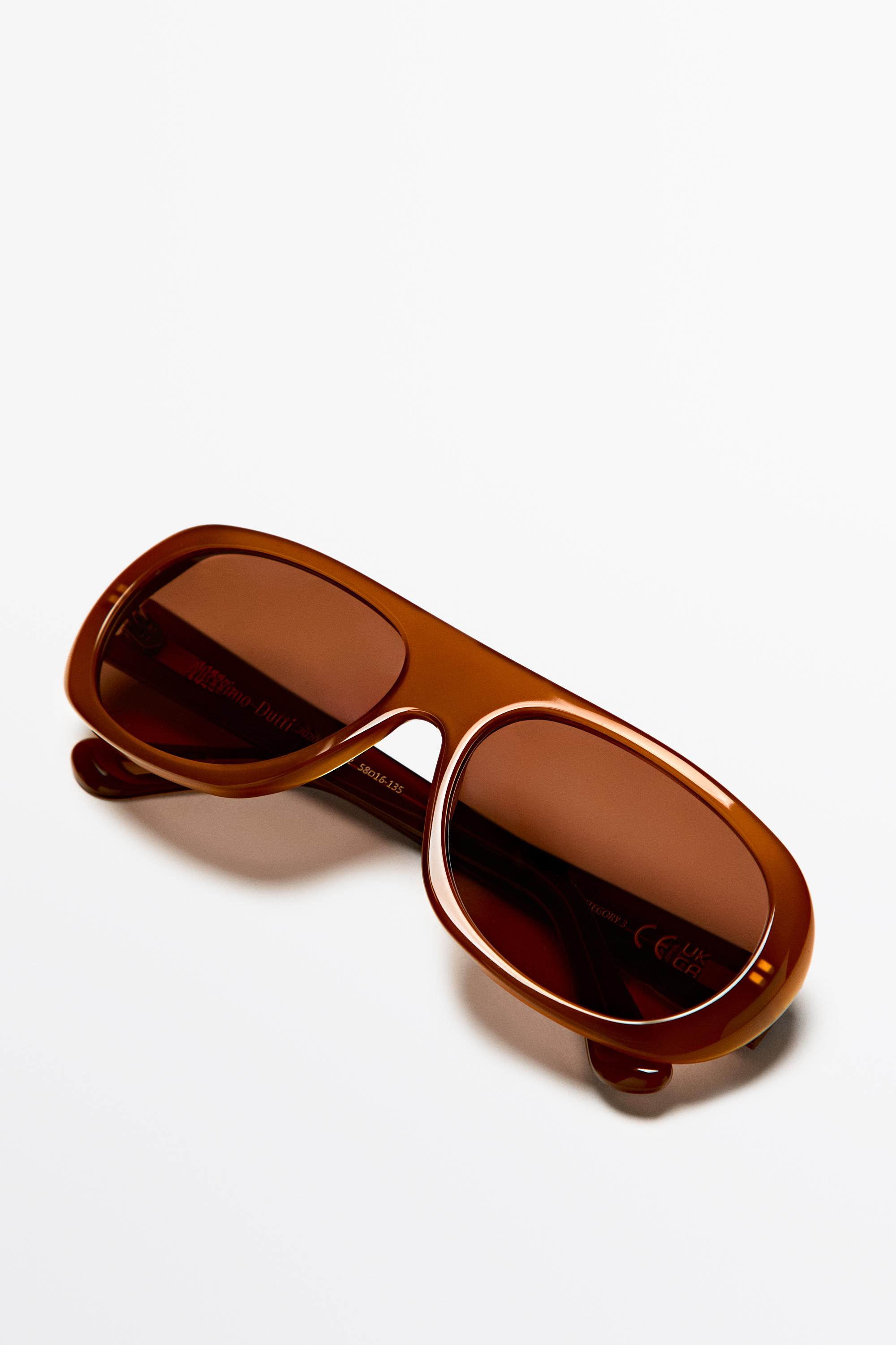 Wraparound sunglasses — Caramel