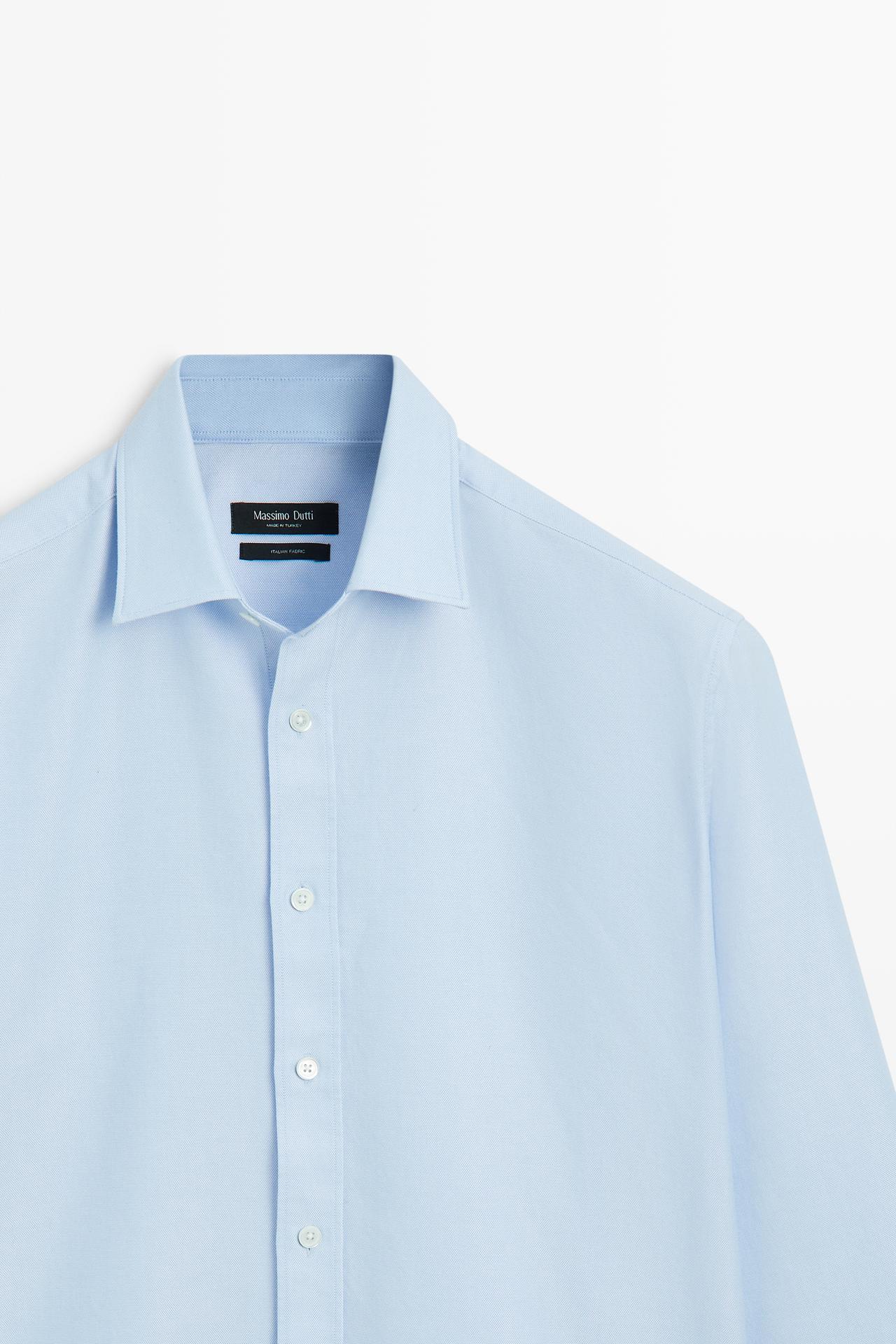 Regular fit 100% cotton Oxford shirt — SKY BLUE