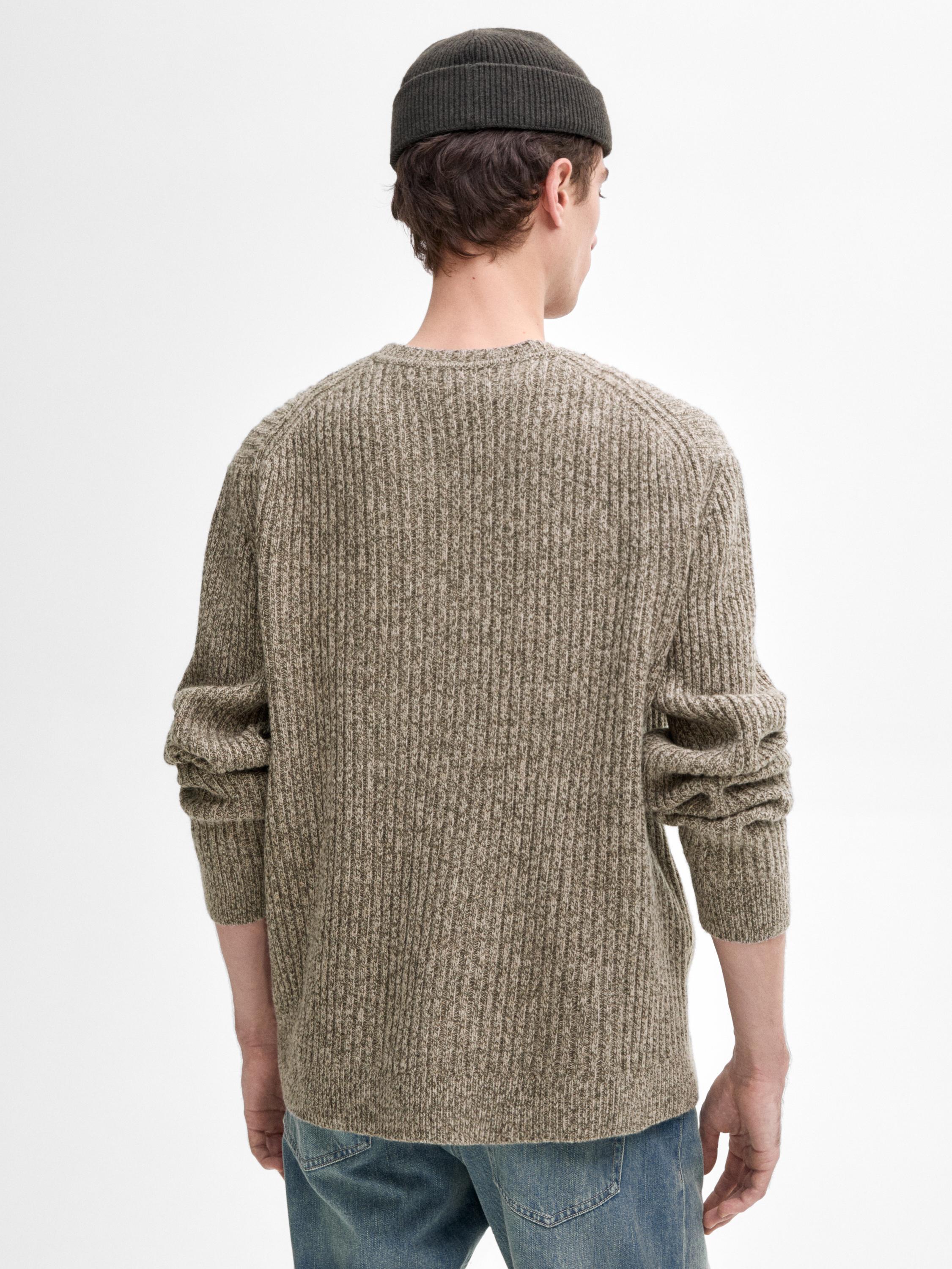 Knitted jumper mouline wool blend