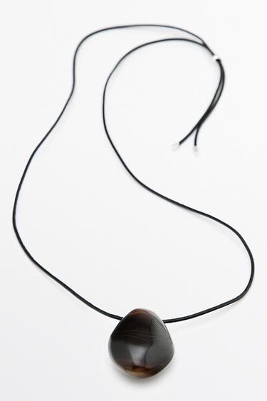 Stone pendant necklace — MOLE BROWN 2
