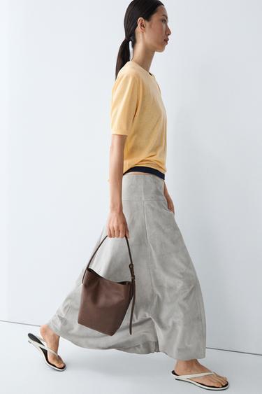 Short-sleeve fine-knit sweater — YELLOW 5