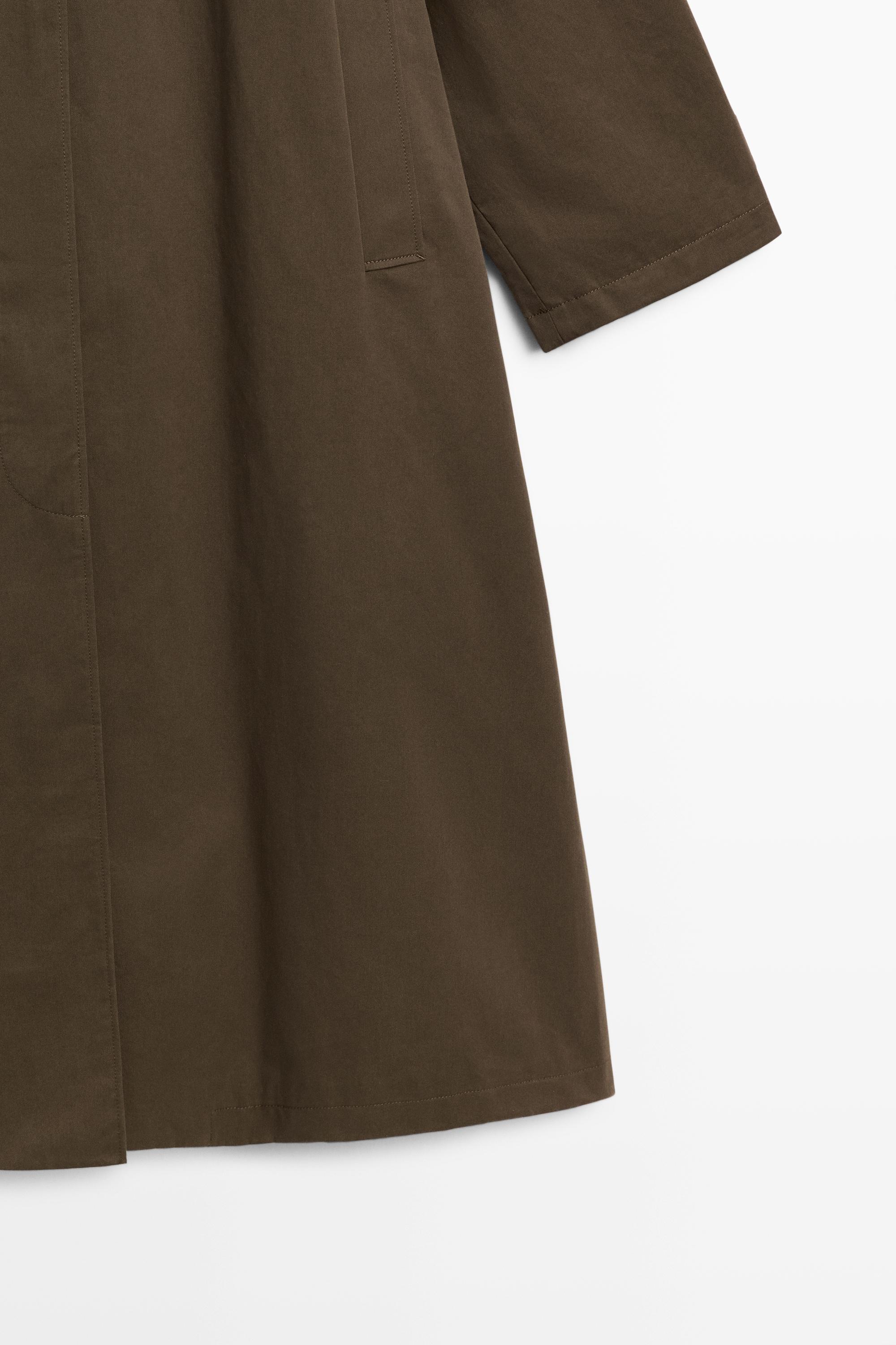 Removable Hood Trench Coat — KHAKI