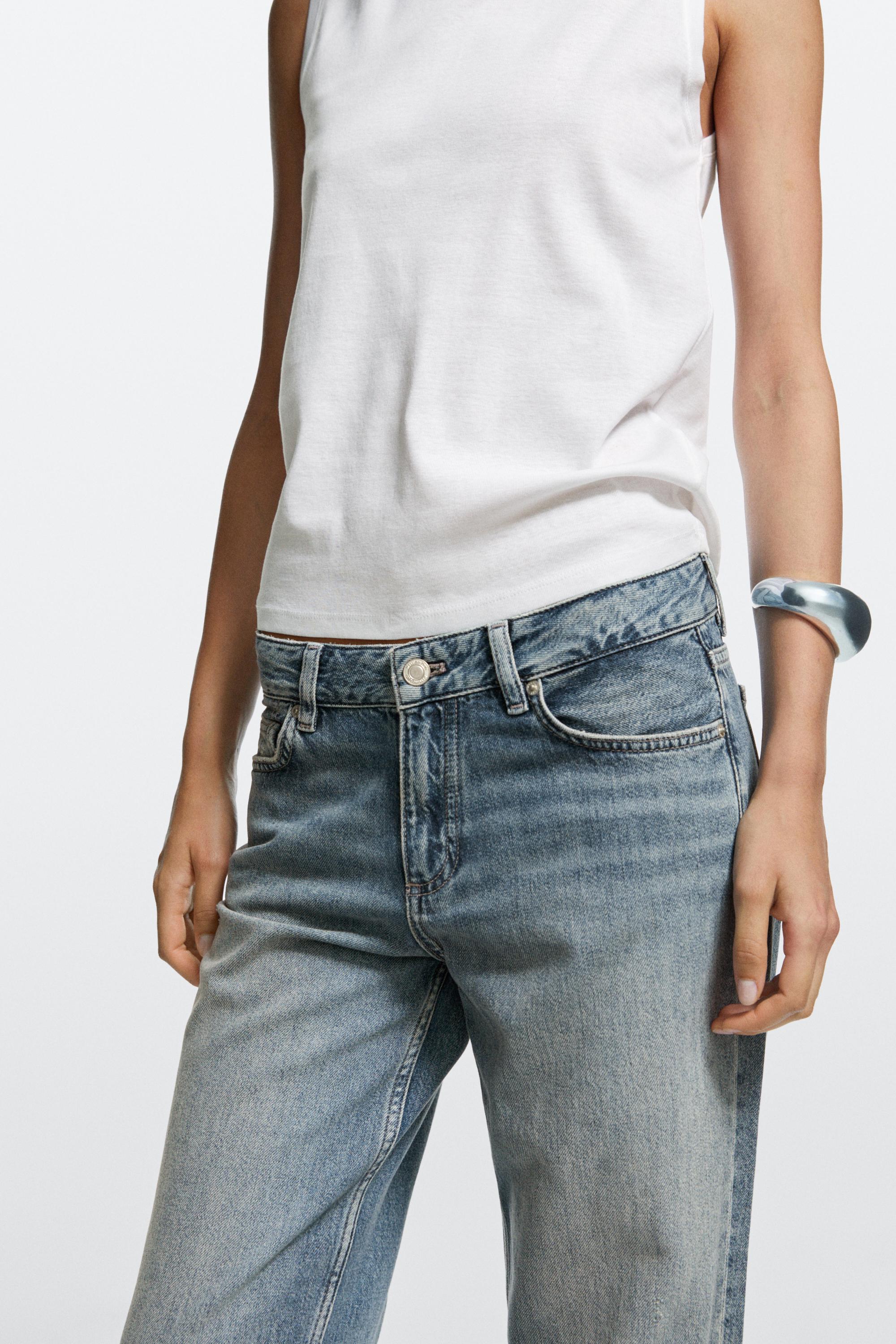 Low-rise straight-leg jeans — MEDIUM BLUE