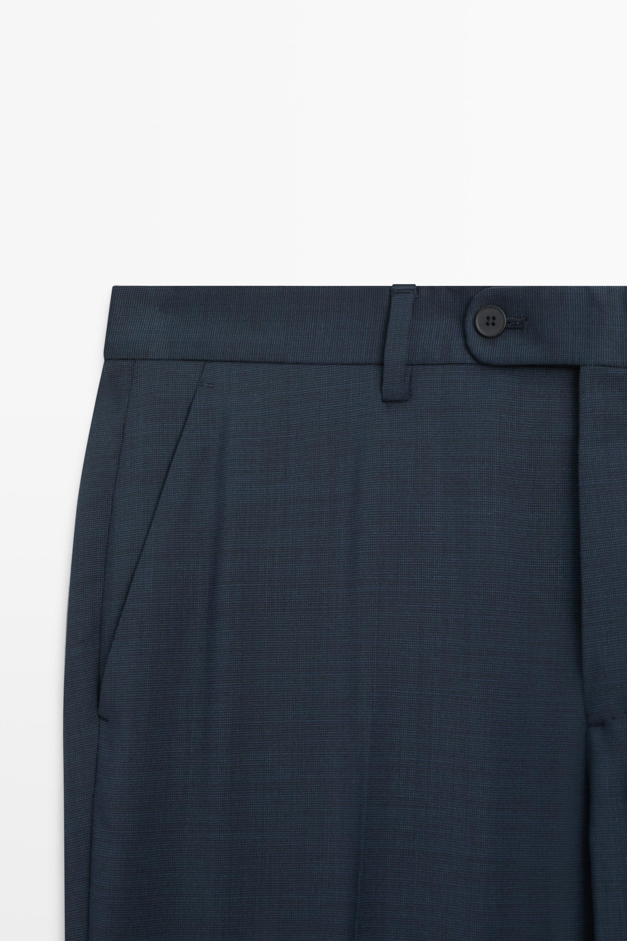 Cold wool suit trousers — BLUE