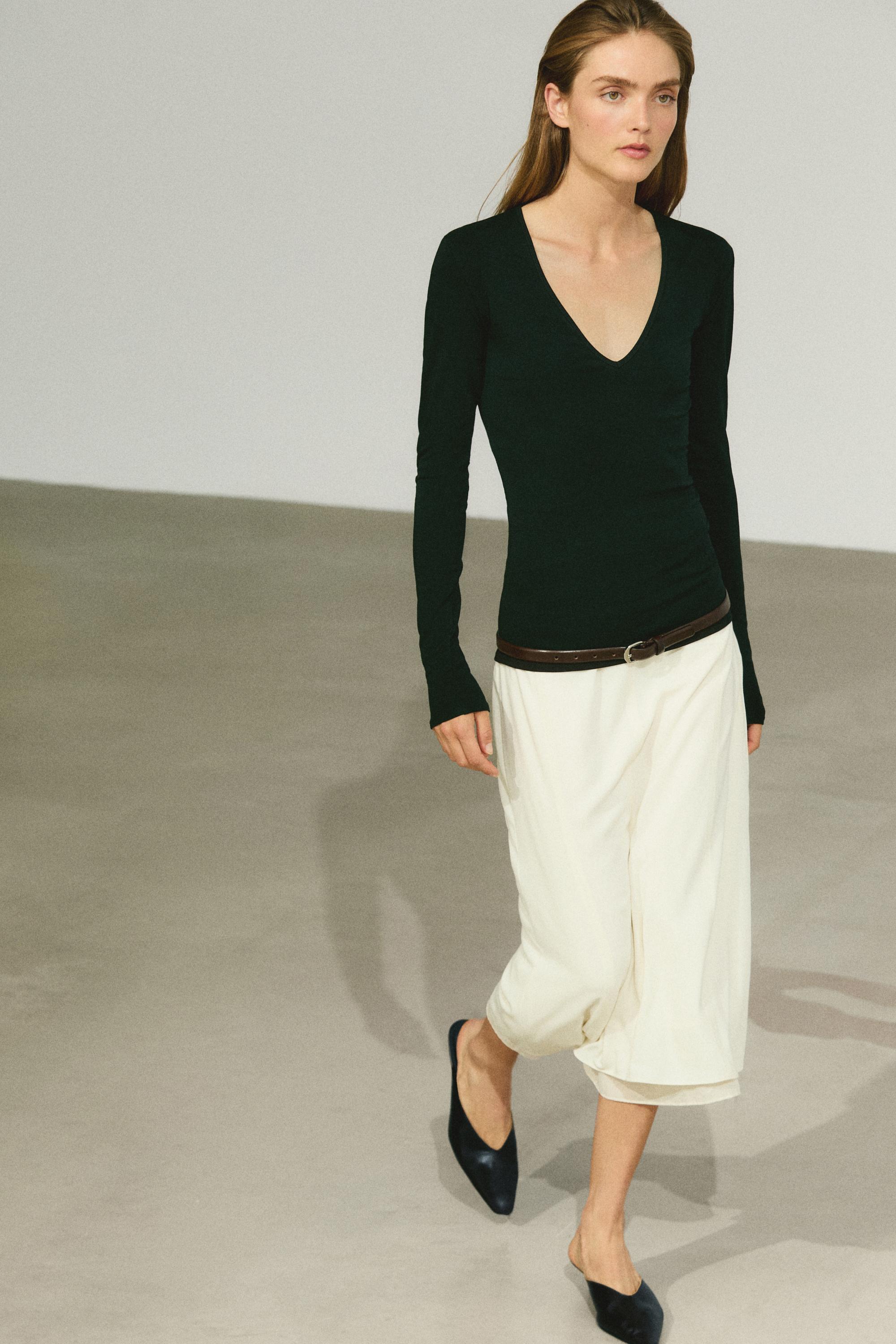 Soft leather mules — BLACK