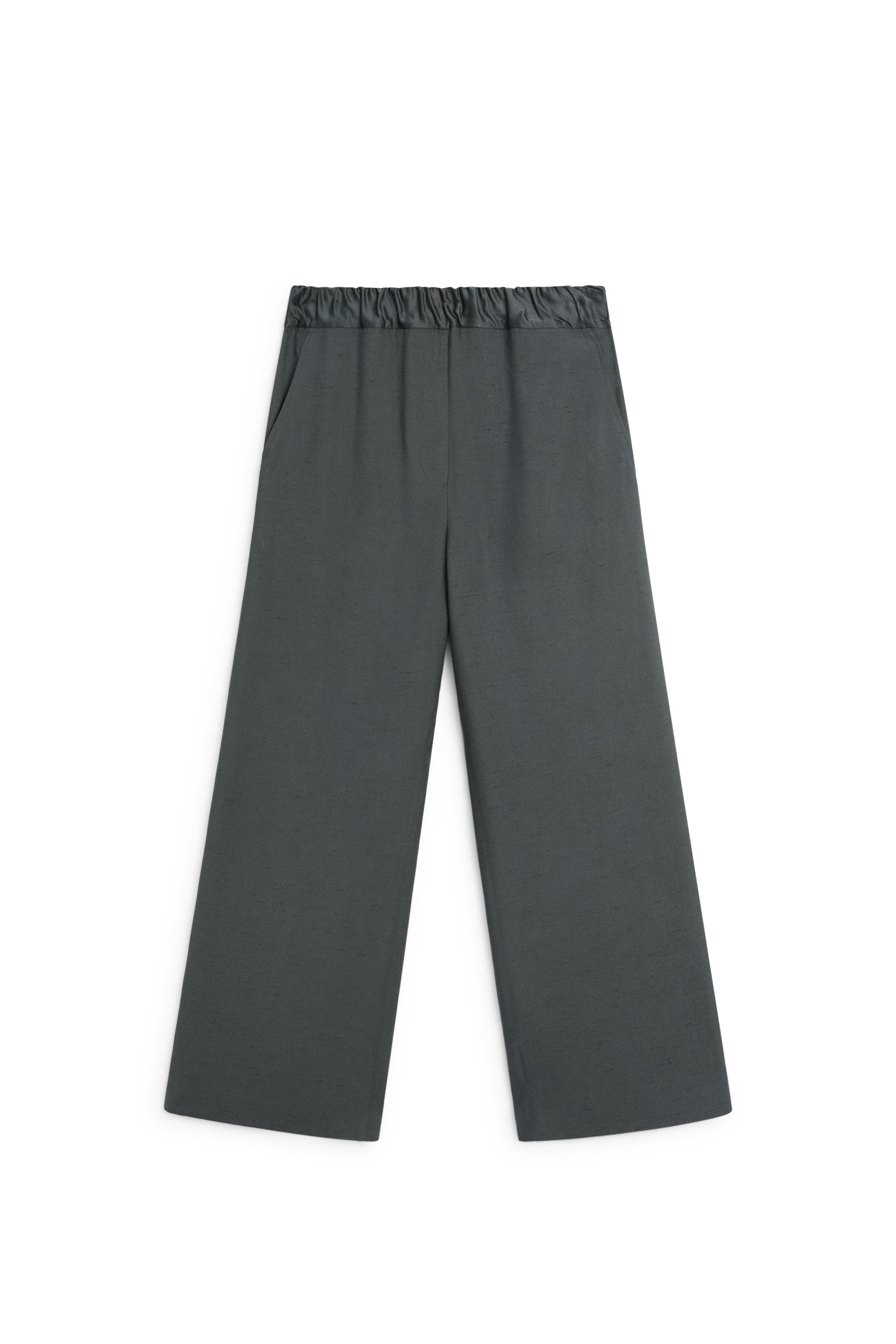 Studio total look elasticated pants — PETROLEUM