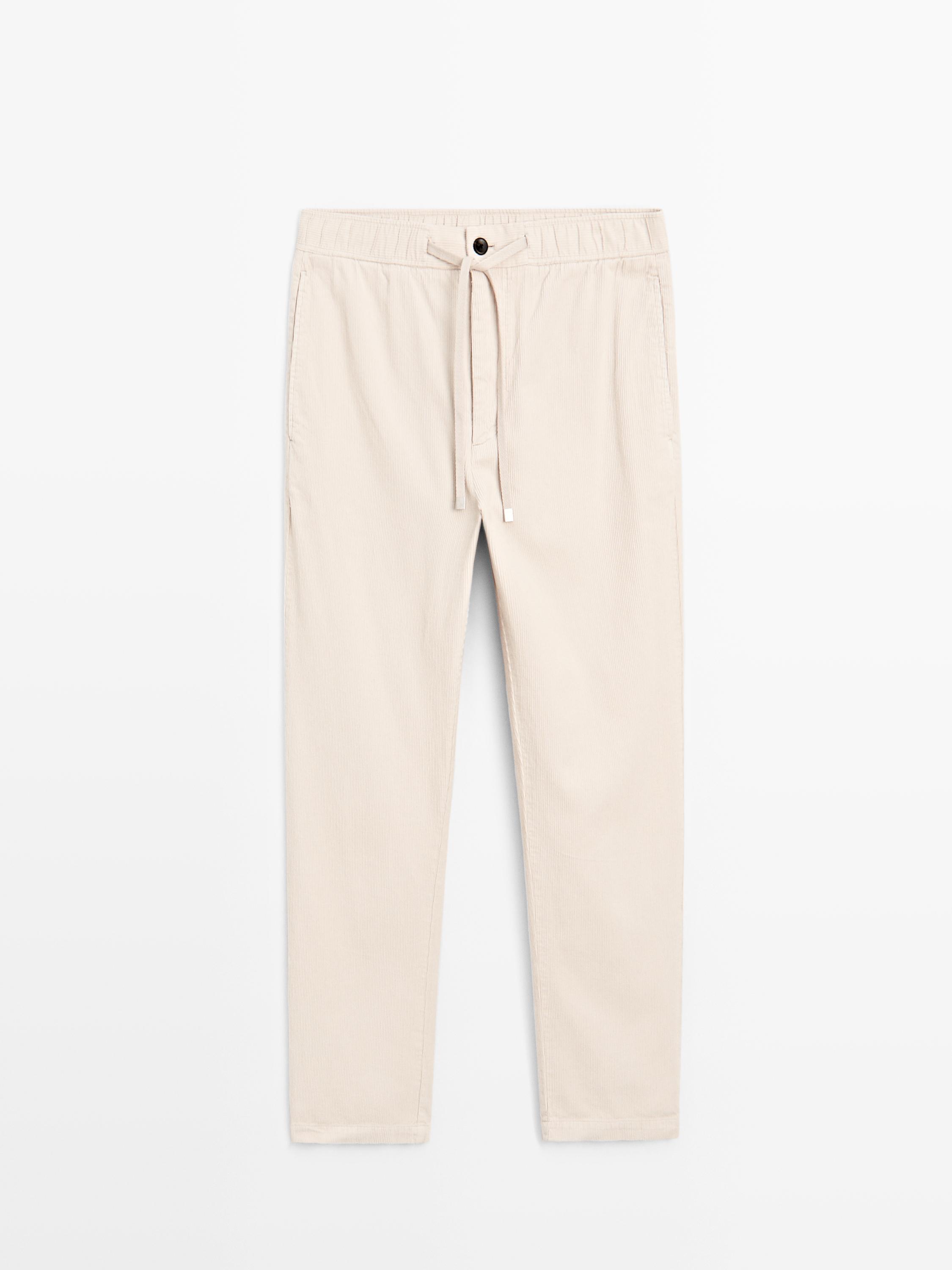 Corduroy jogger fit trousers