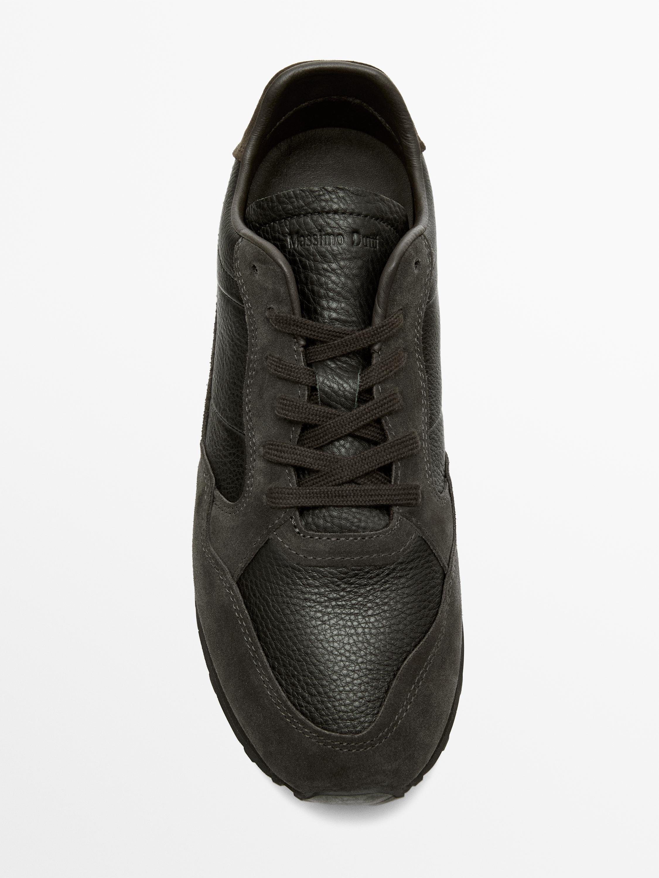 Soft nappa leather trainers
