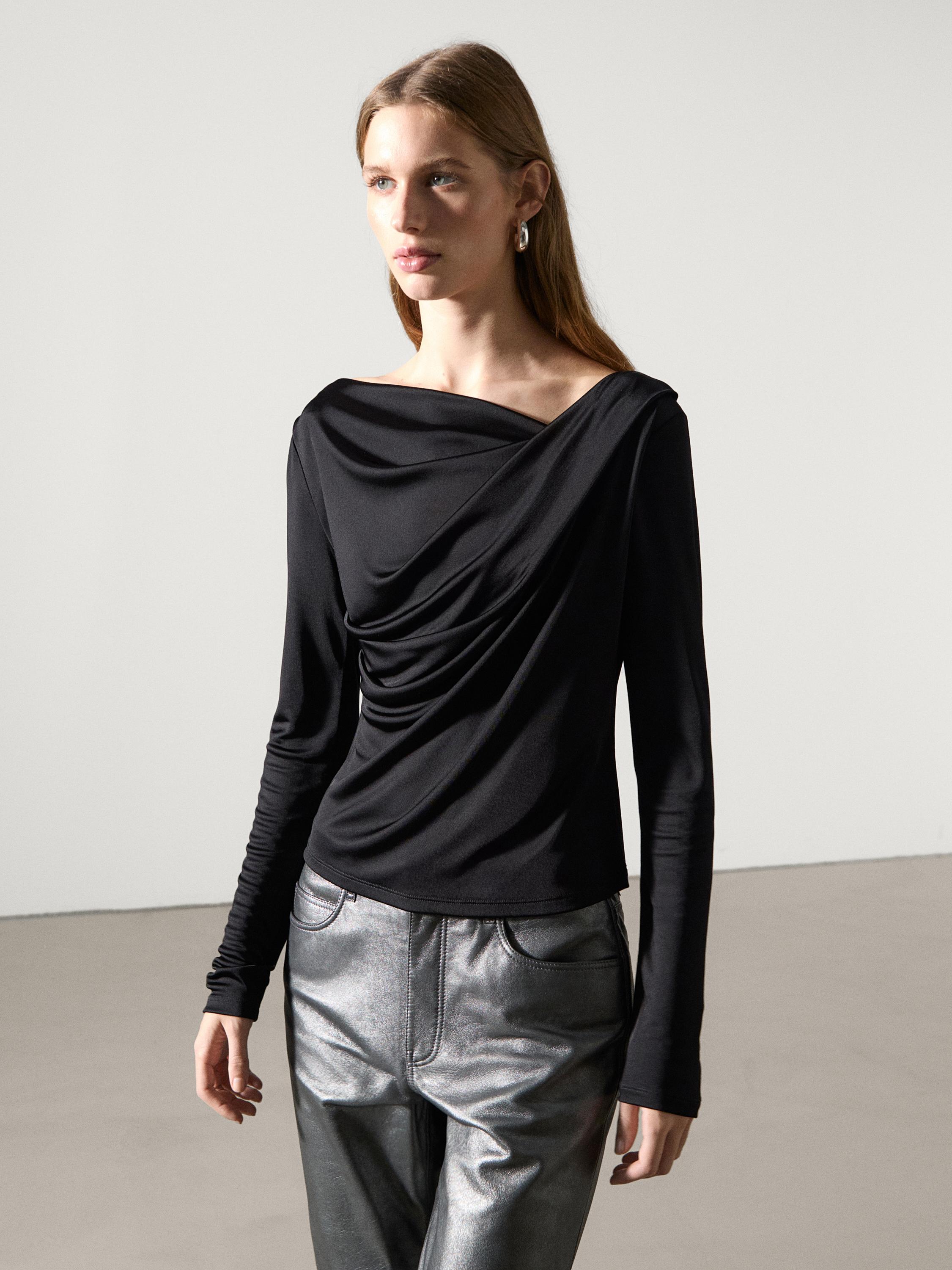 Top with draped detail