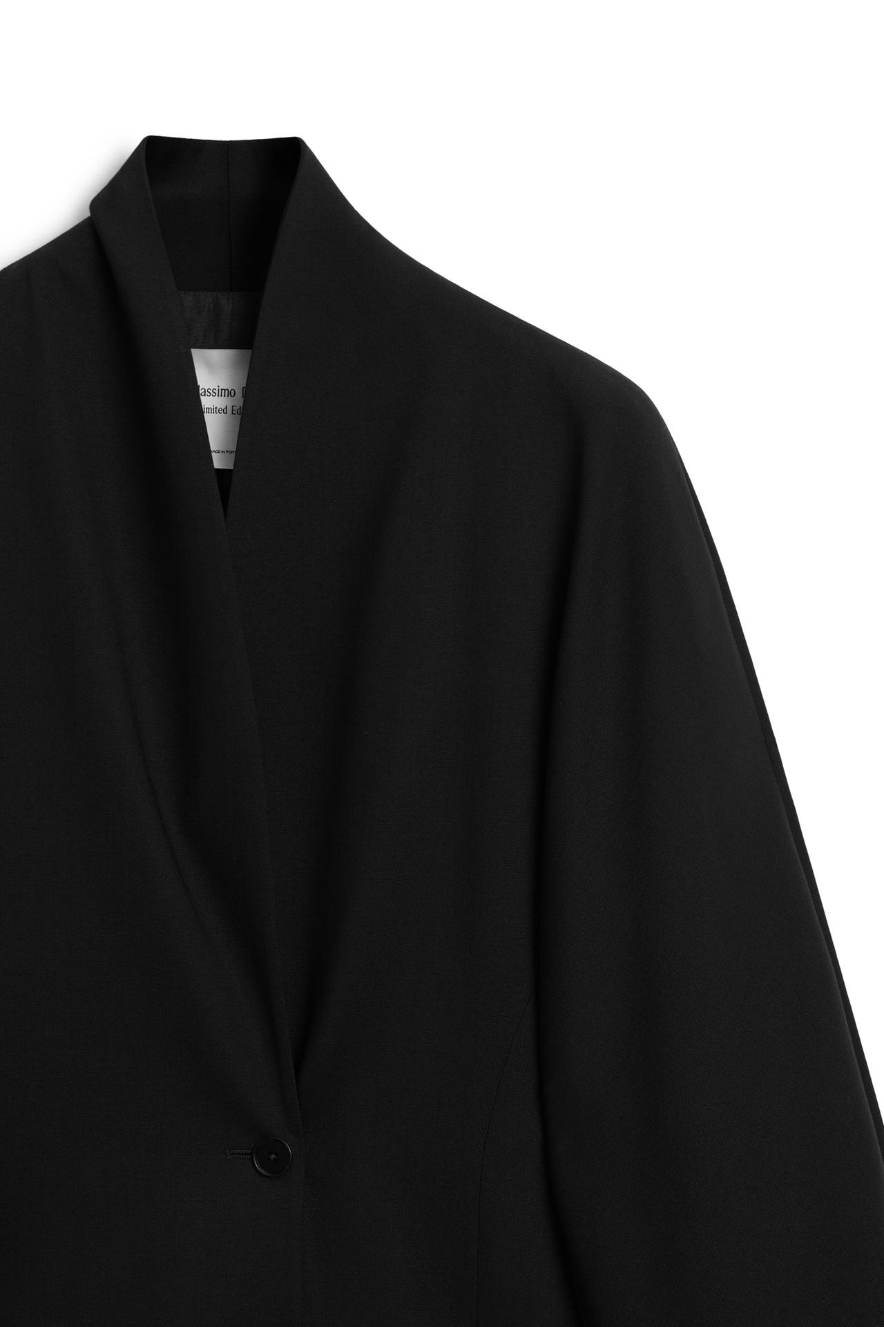 100% wool stand collar blazer - LIMITED EDITION — BLACK