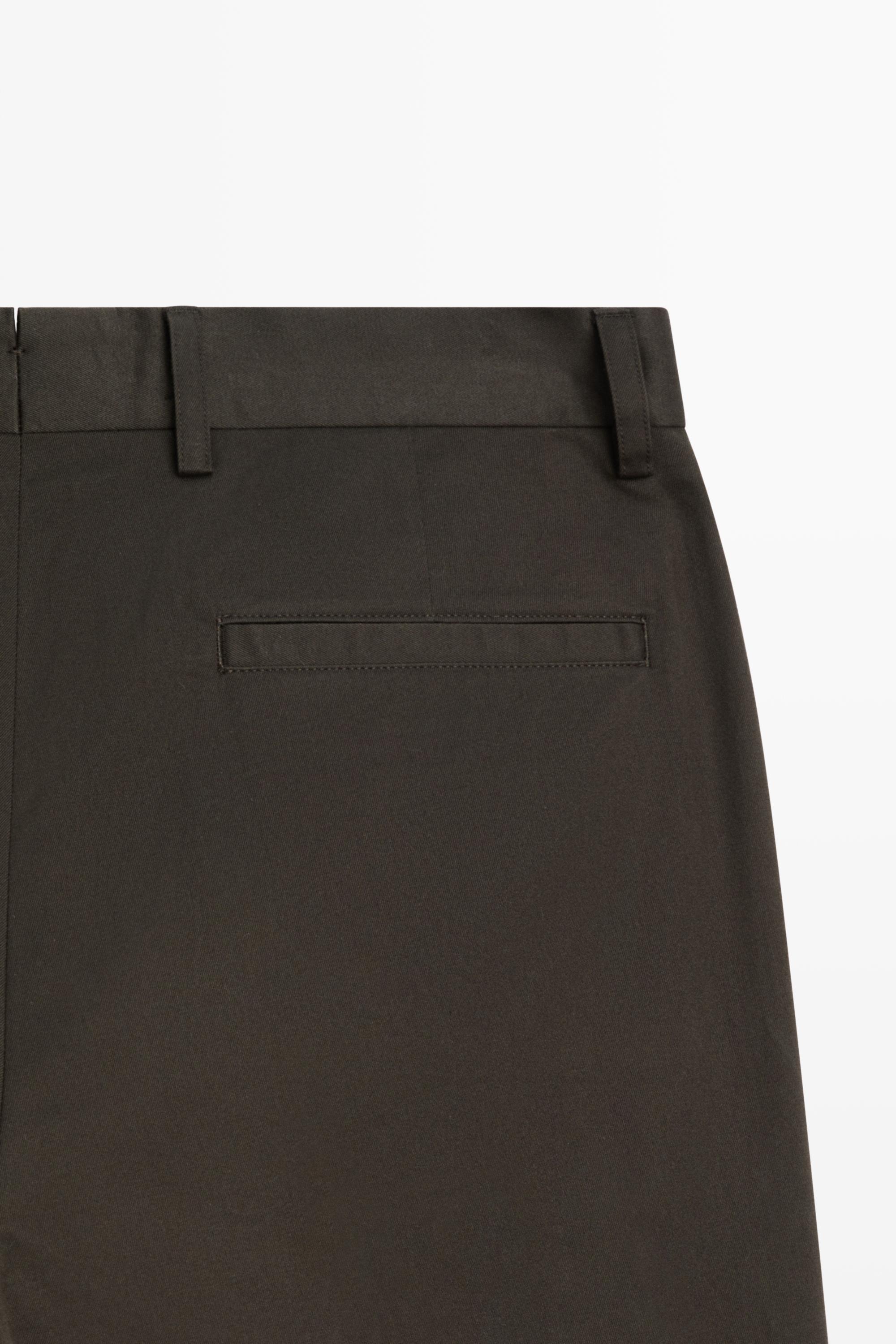 100% cotton wide-leg pants — BROWN